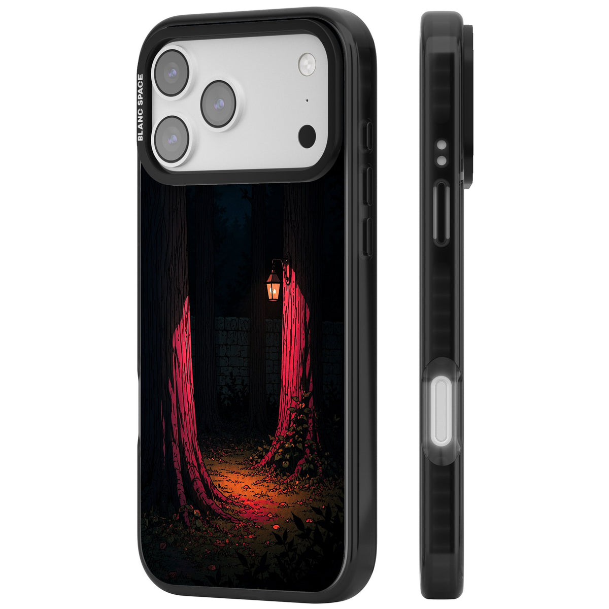 Forest Lantern iPhone 17 Pro Max Impact Black Phone Case side