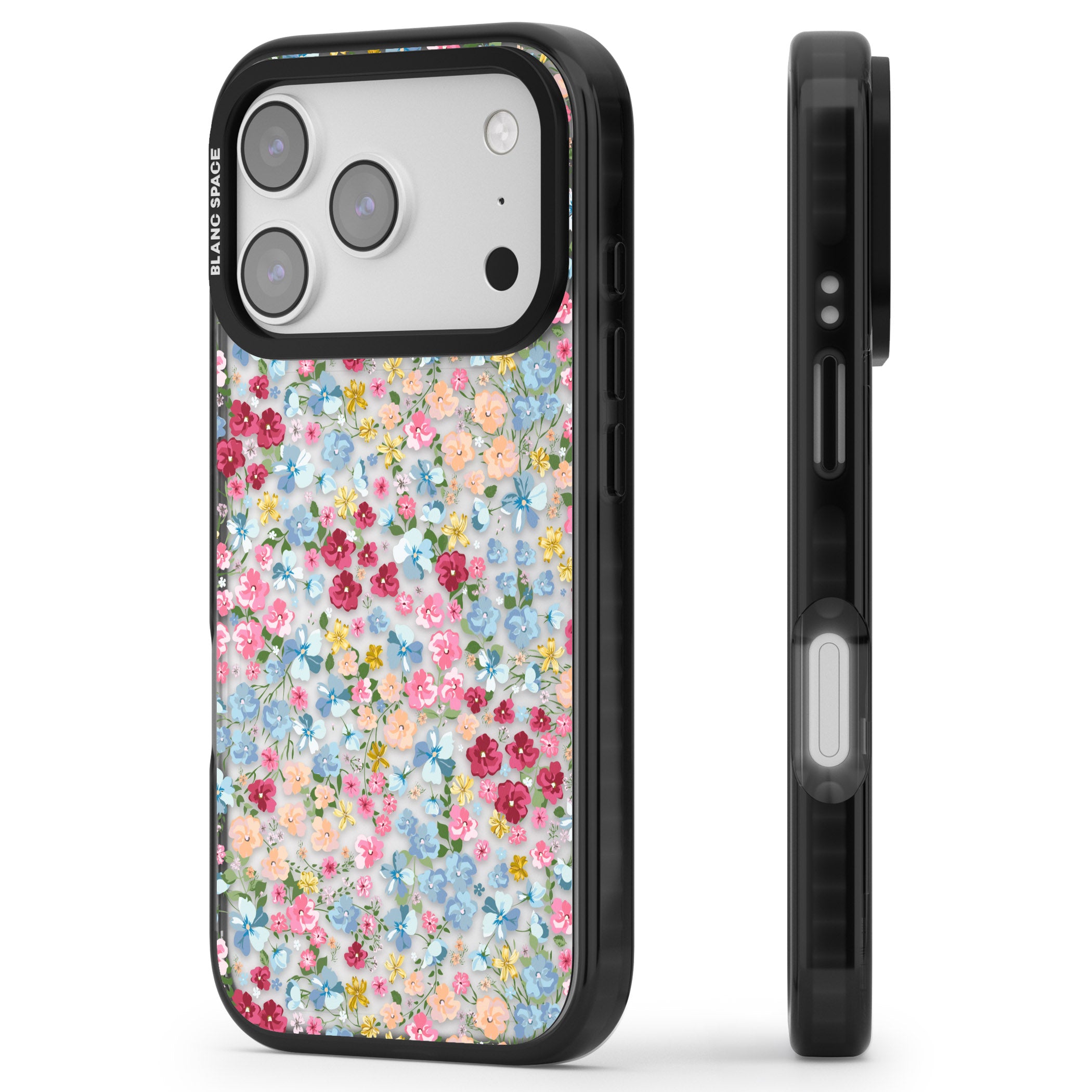 Venetian Meadow iPhone 17 Pro Impact Black Phone Case Side Profile