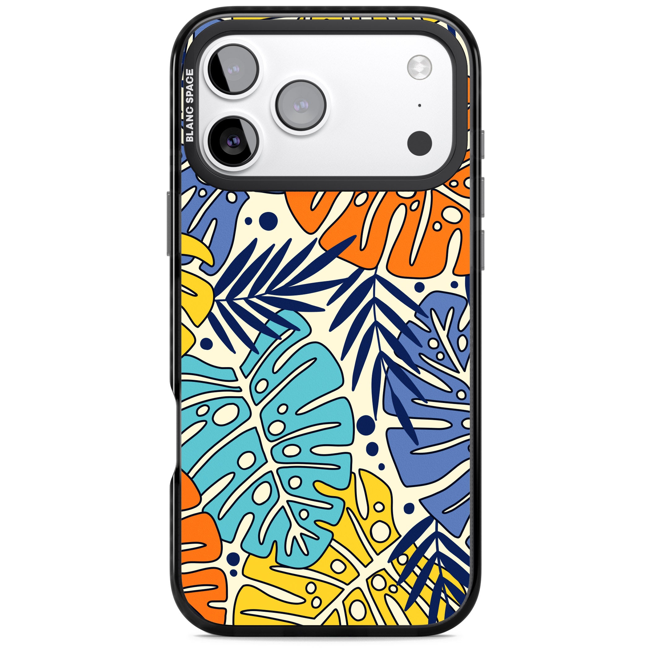 Beach Leaves iPhone 17 Pro Impact Black Phone Case