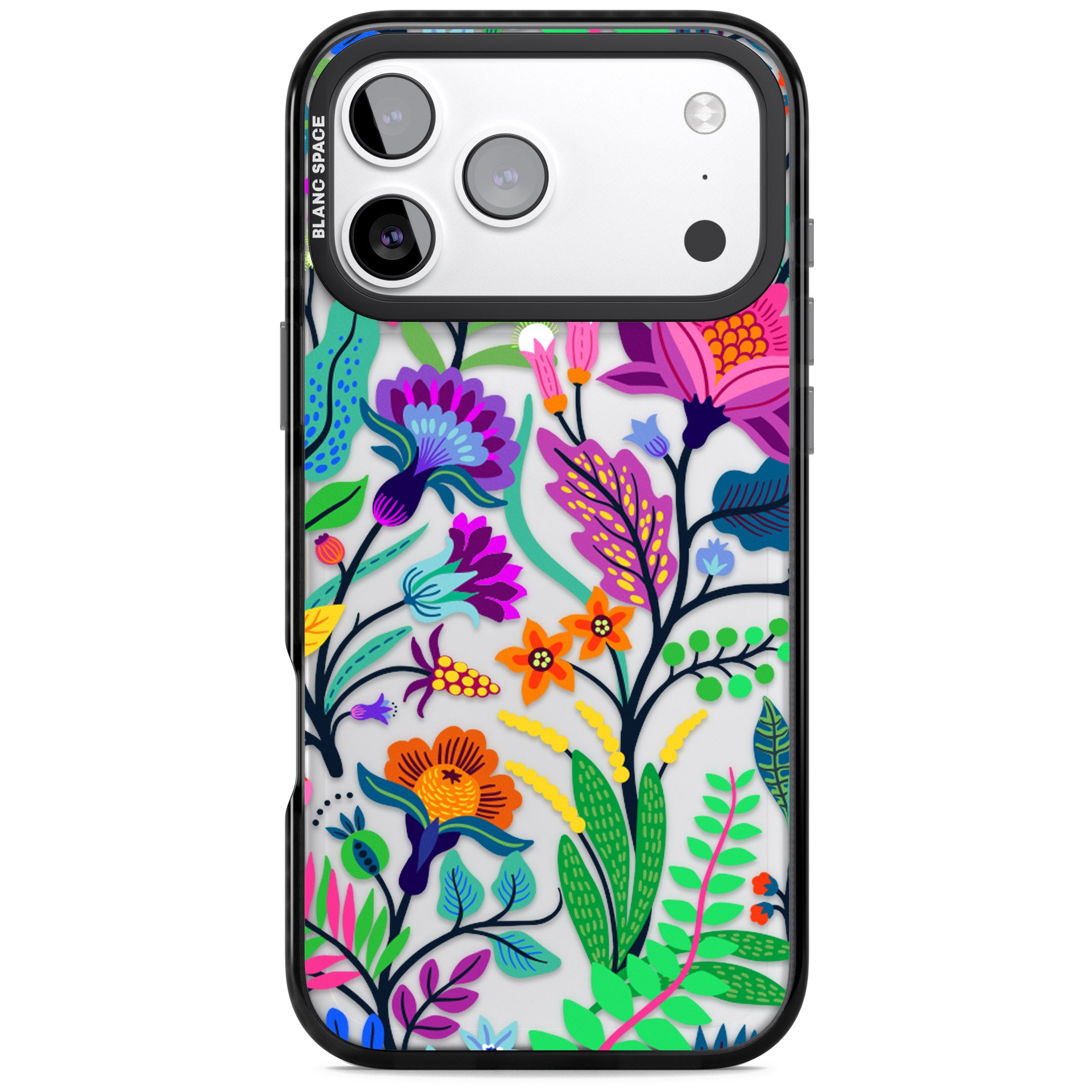 Floral Vibe iPhone 17 Pro Impact Black Phone Case