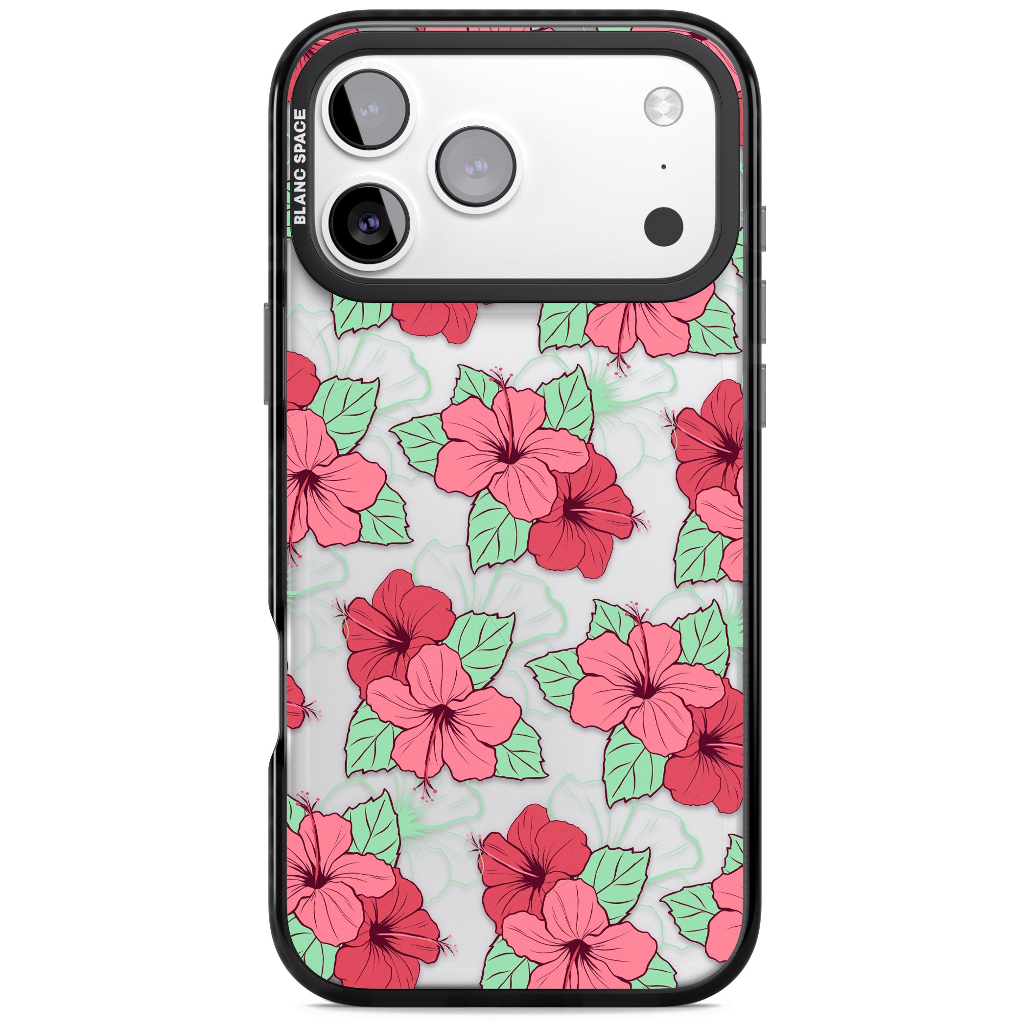 Pink Peony iPhone 17 Pro Impact Black Phone Case