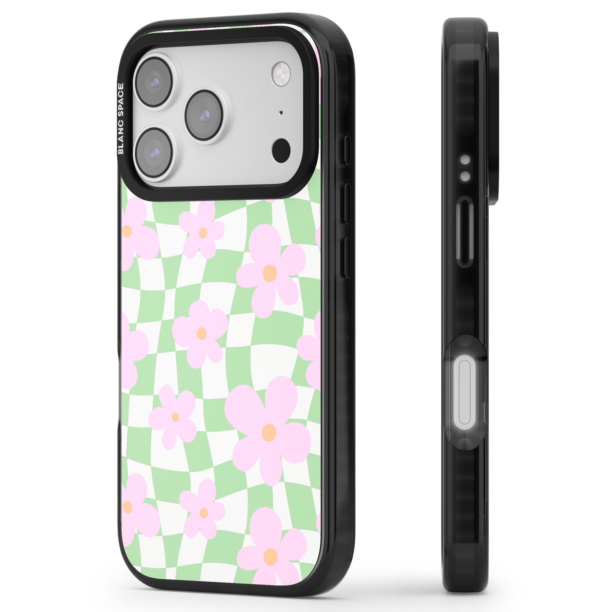 Spring Picnic iPhone 17 Pro Impact Black Phone Case Side Profile