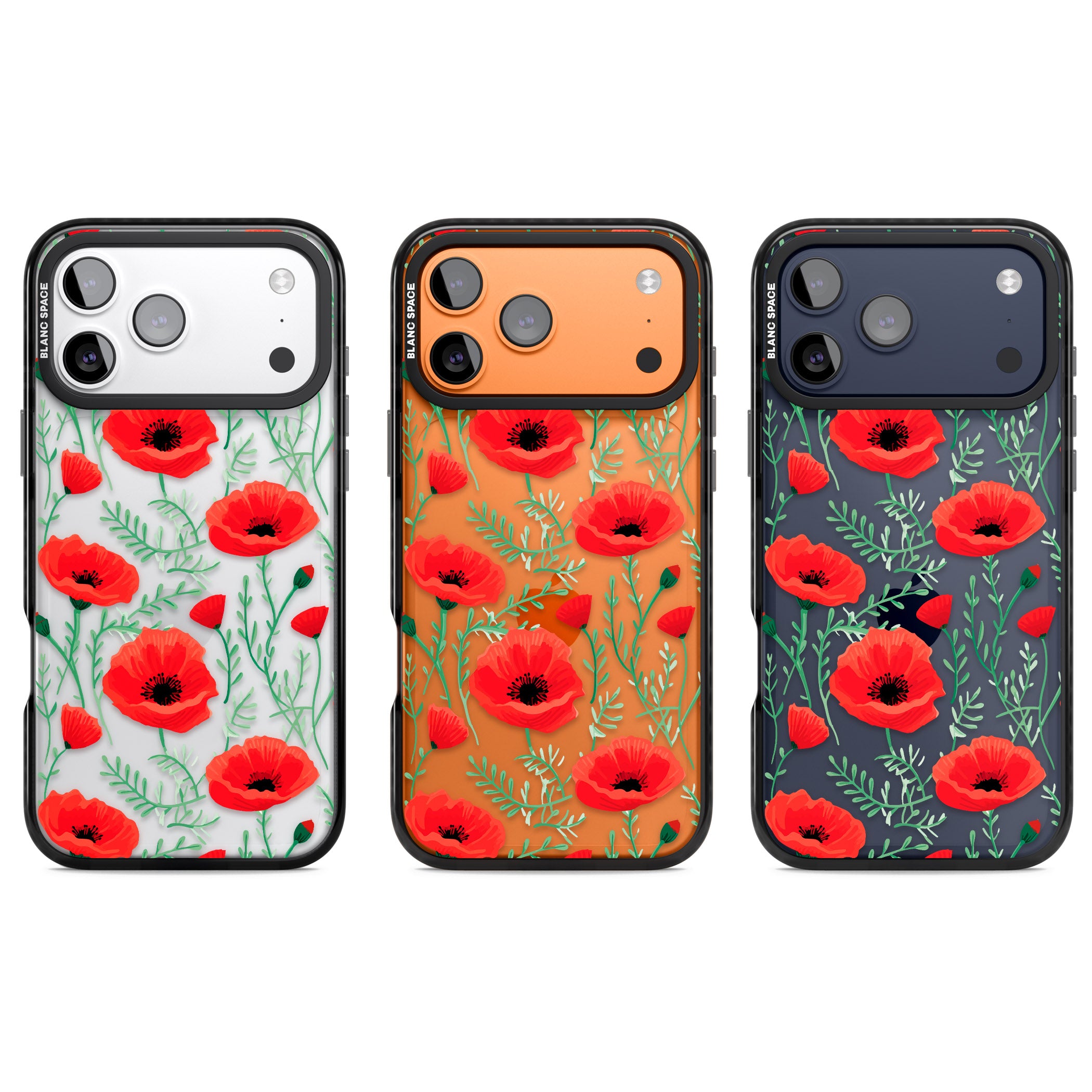 Poppy Garden iPhone 17 Pro Impact Black Phone Case APT Impact Protection