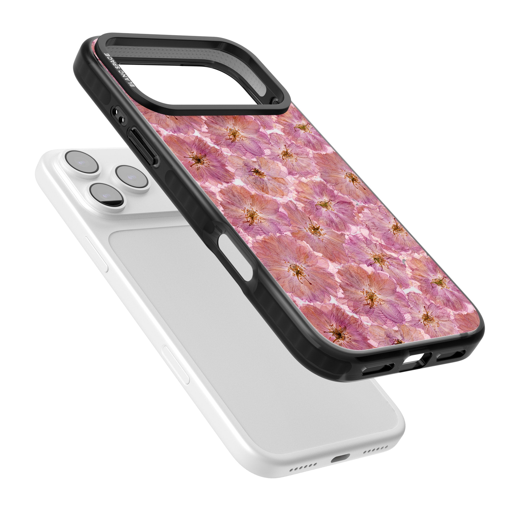 Large Pink Florals iPhone 17 Pro Impact Black Phone Case Colours