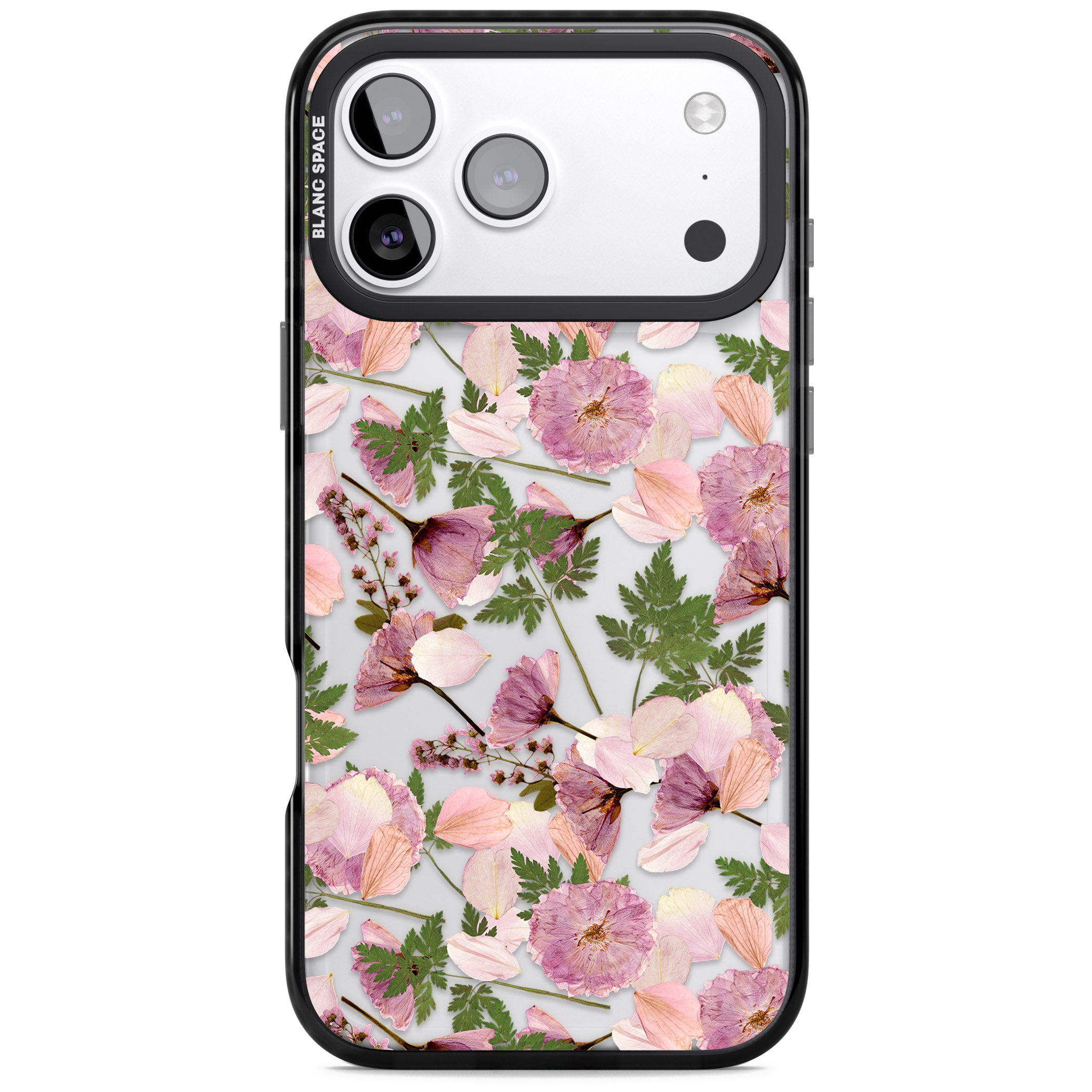 Pink Floral Appreciation iPhone 17 Pro Impact Black Phone Case