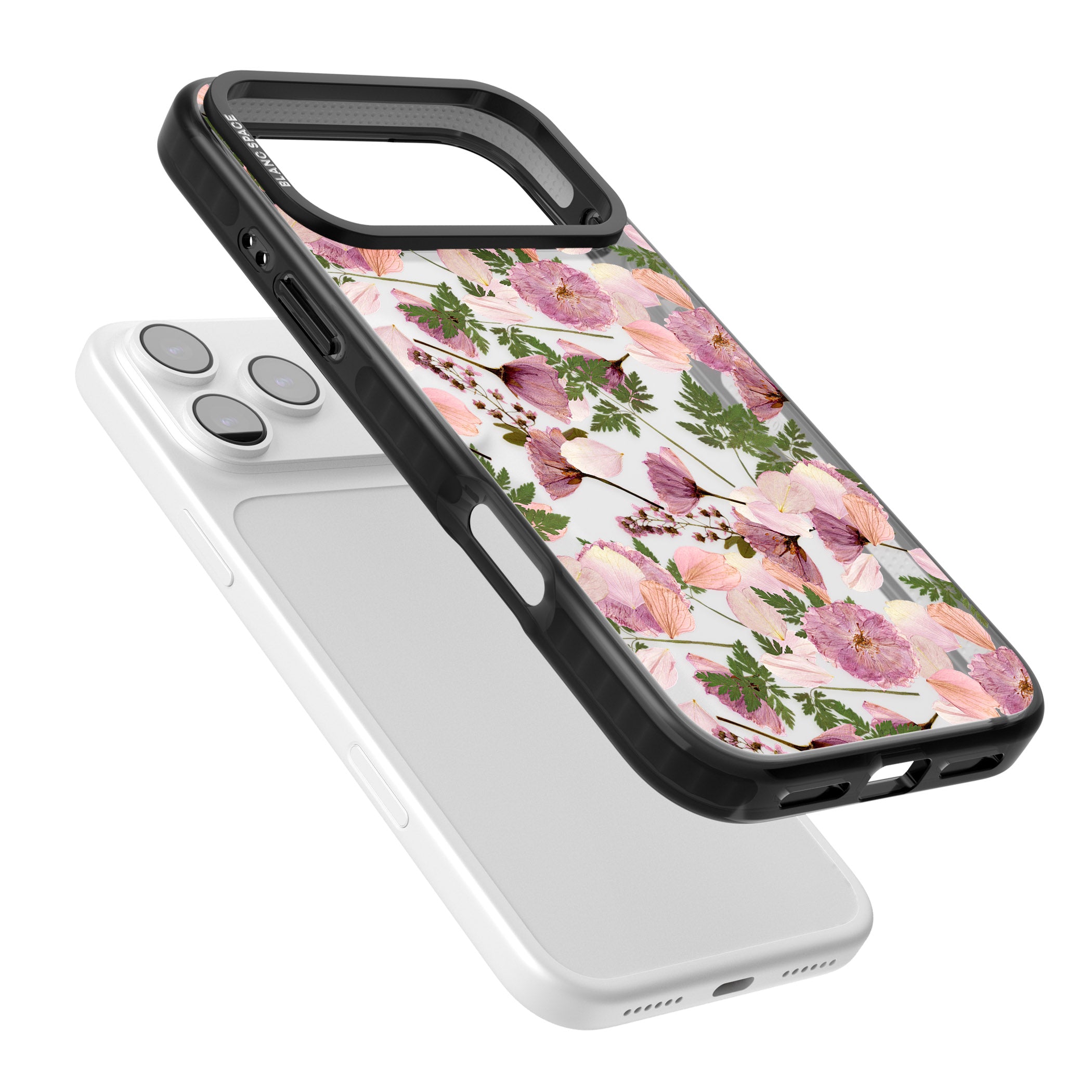 Pink Floral Appreciation iPhone 17 Pro Impact Black Phone Case Colours
