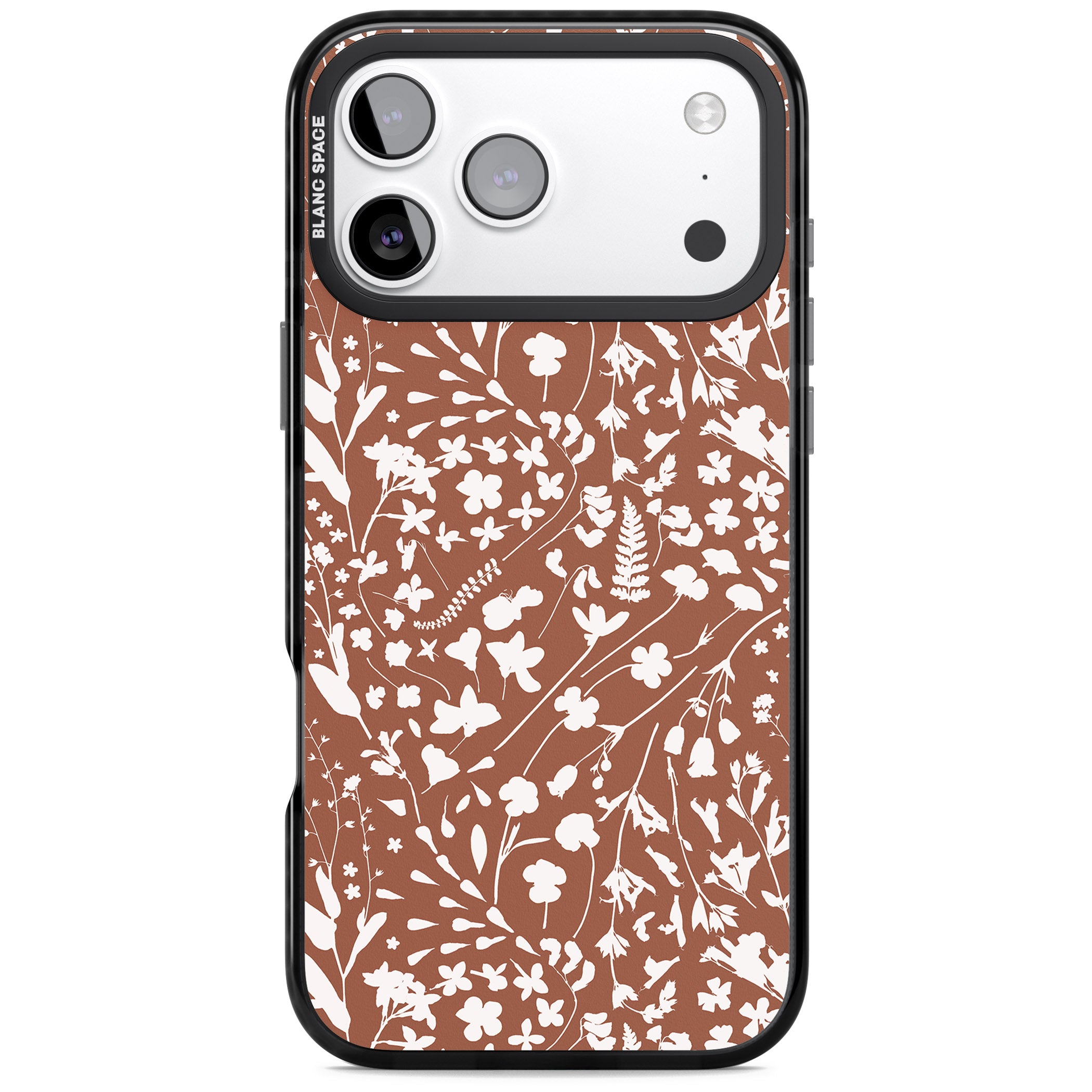 Wildflower Cluster On Terracotta iPhone 17 Pro Impact Black Phone Case