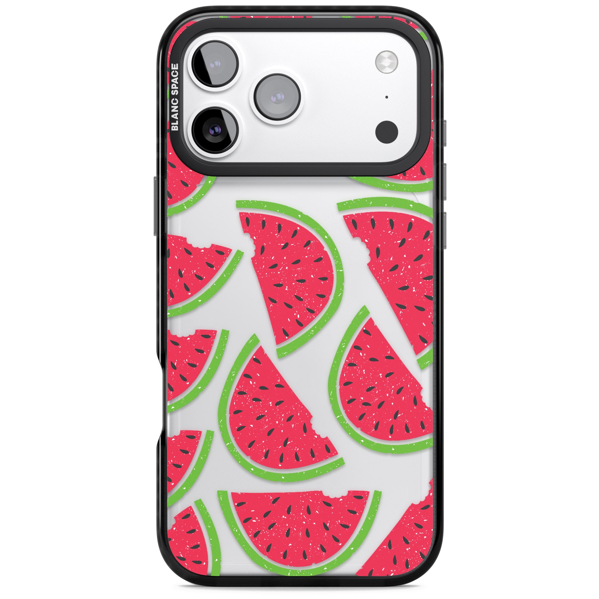 Watermelon Pattern iPhone 17 Pro Impact Black Phone Case