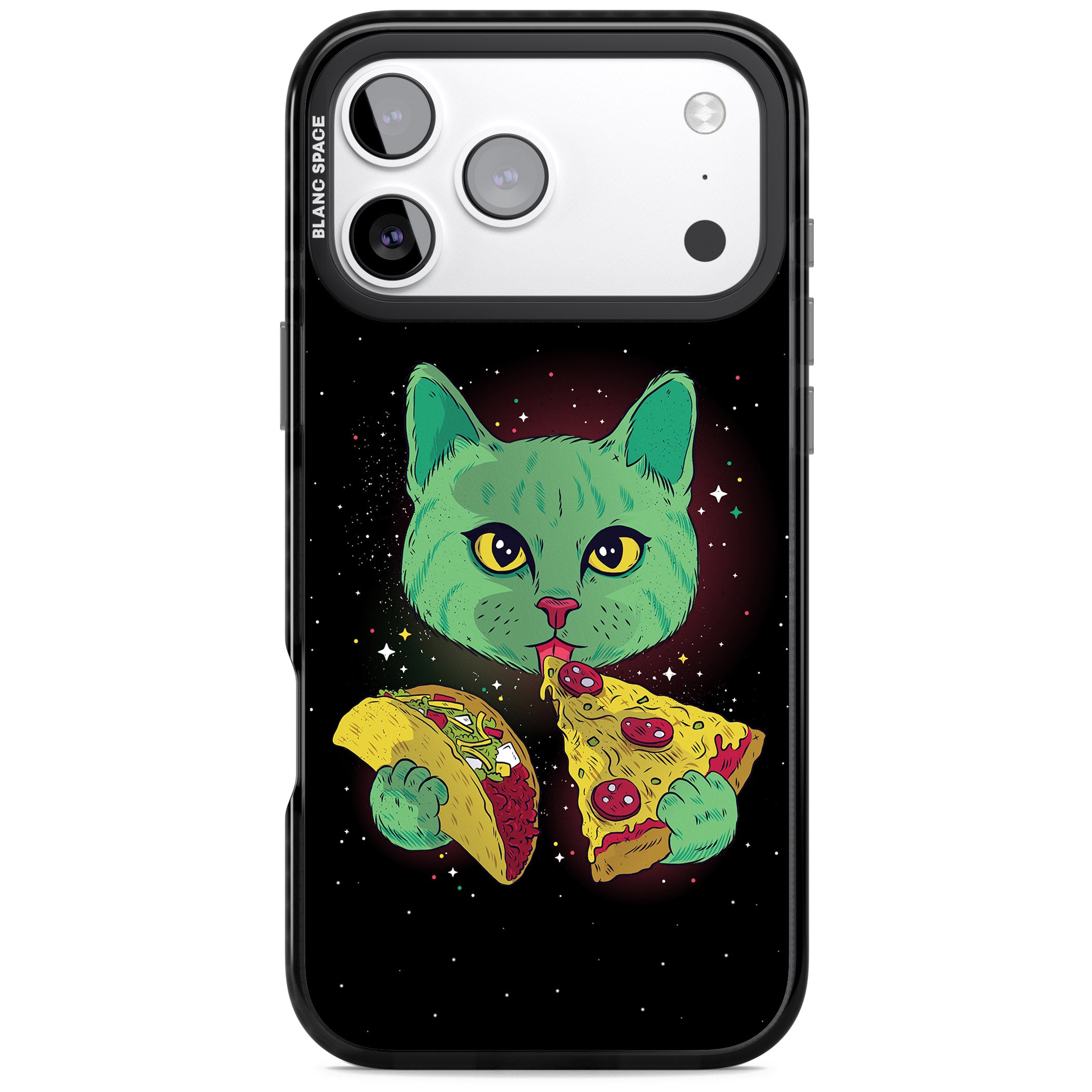Pizza Purr iPhone 17 Pro Impact Black Phone Case