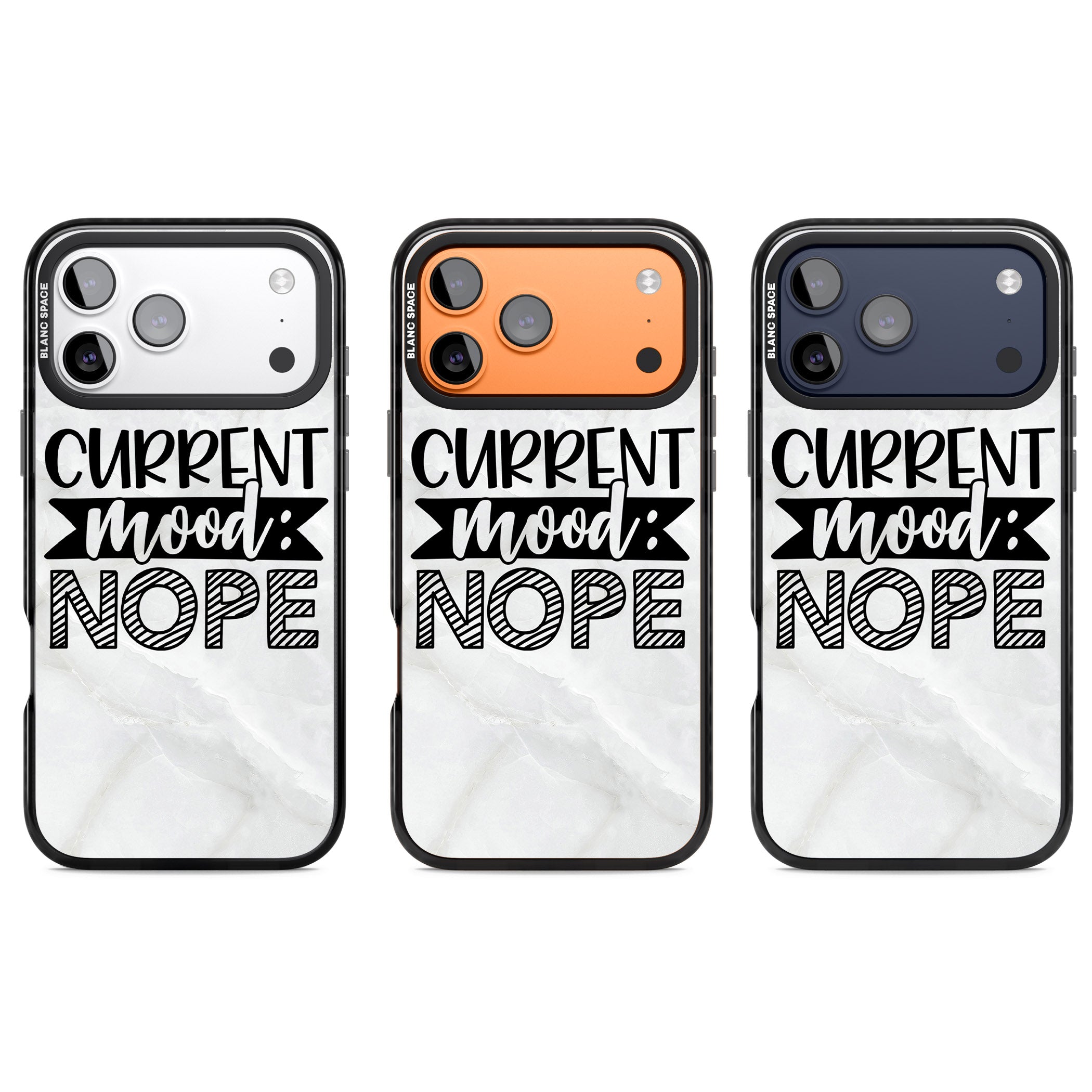 Current Mood Nope iPhone 17 Pro Impact Black Phone Case APT Impact Protection