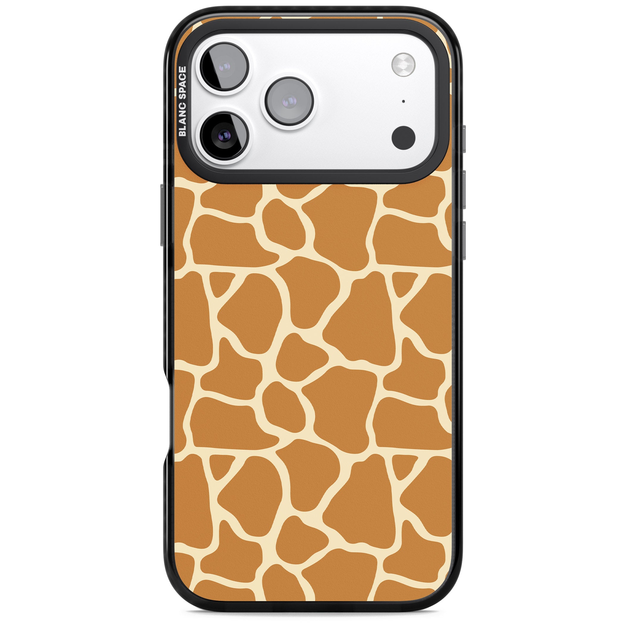 Giraffe Pattern iPhone 17 Pro Impact Black Phone Case