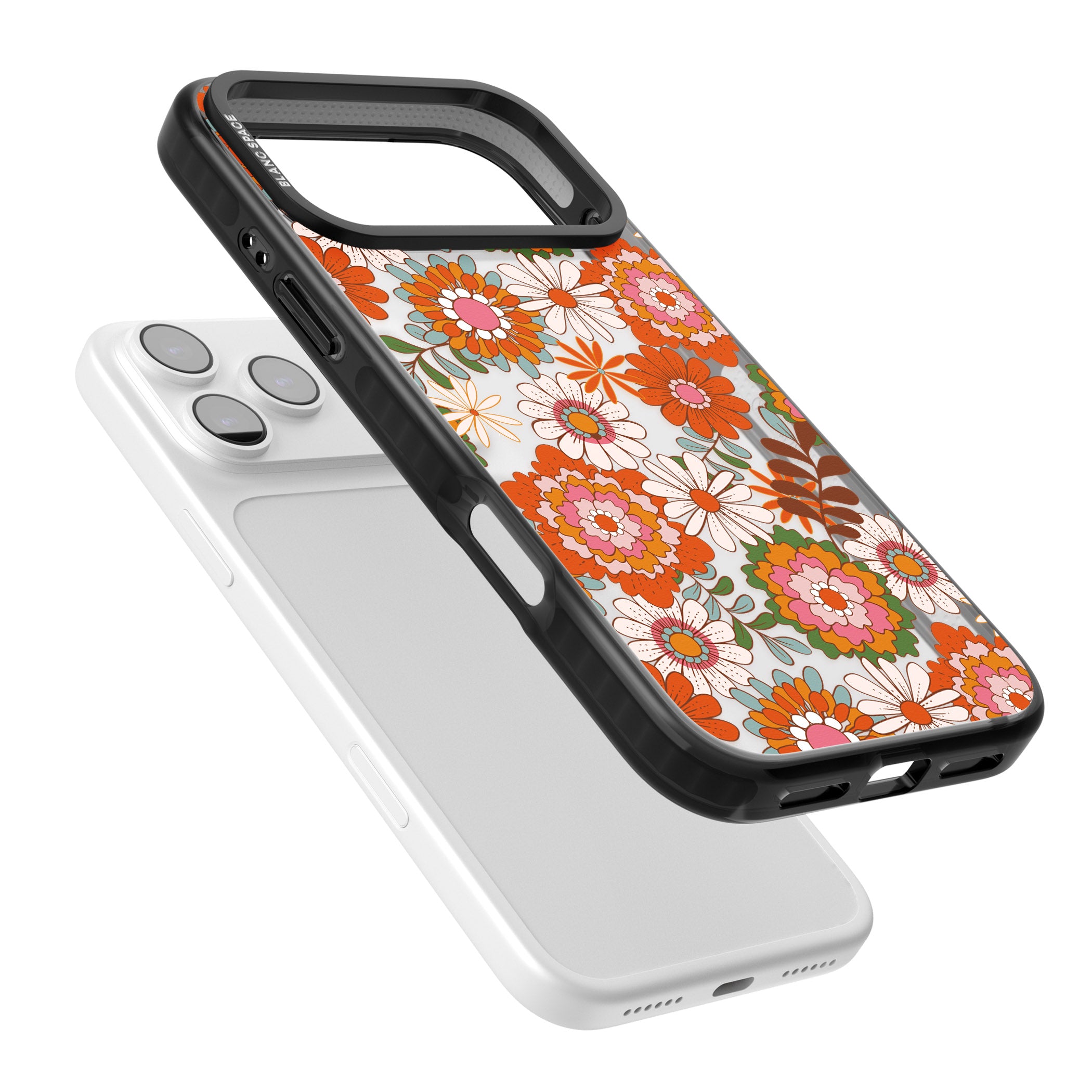 Seventies Bloom iPhone 17 Pro Impact Black Phone Case Colours