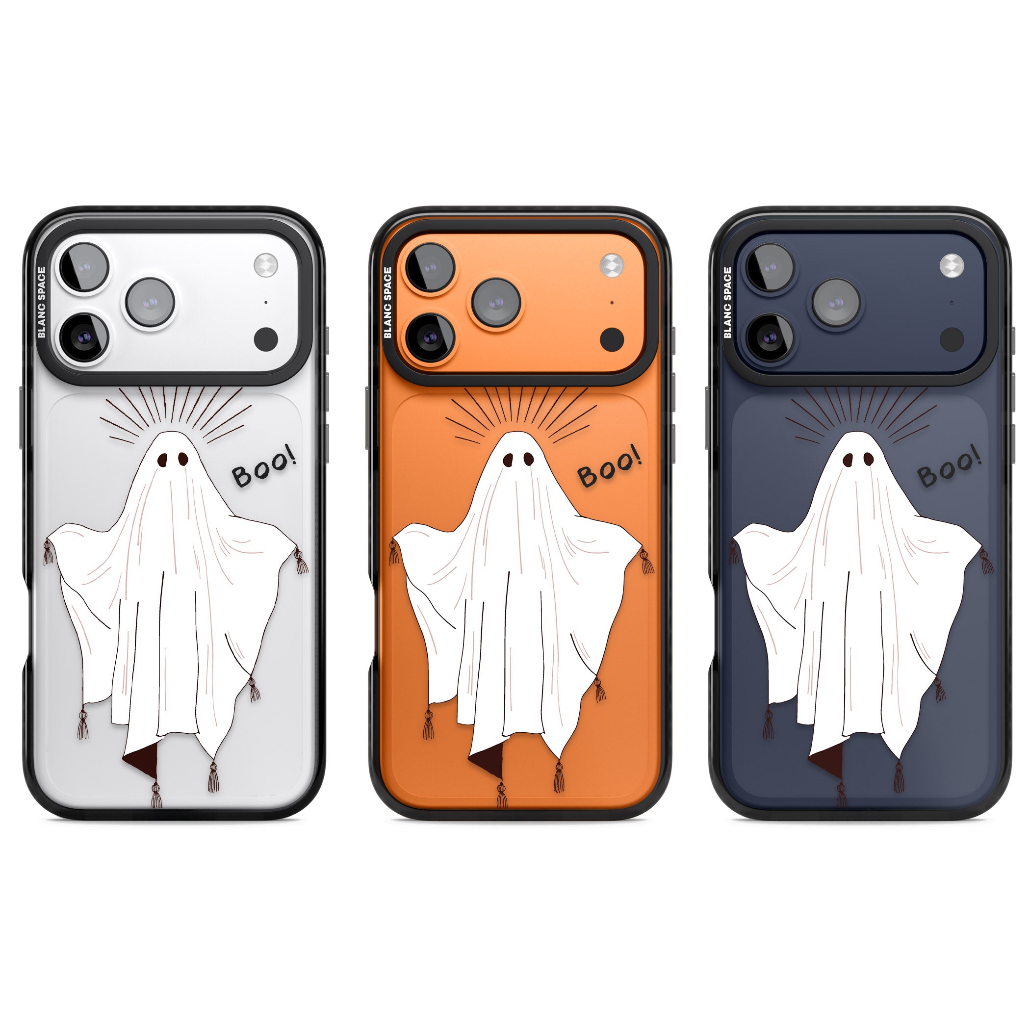 Boo! iPhone 17 Pro Impact Black Phone Case APT Impact Protection