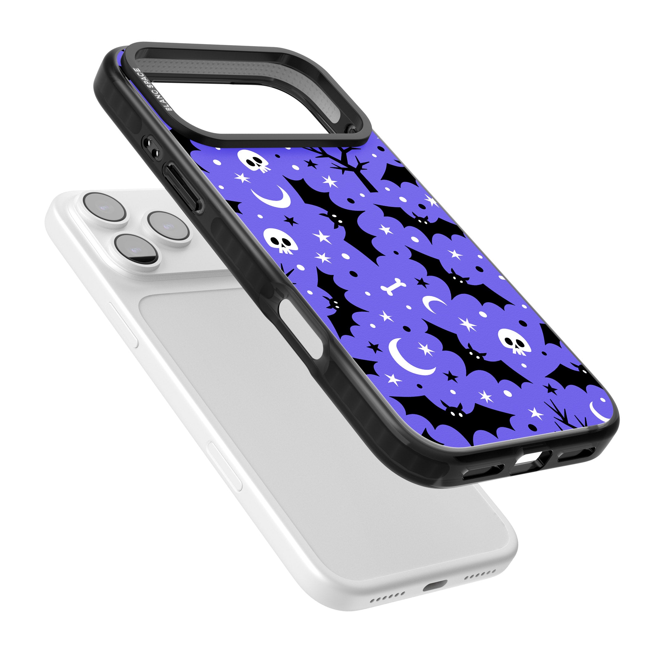 Bats N' Bones Pattern iPhone 17 Pro Impact Black Phone Case Colours