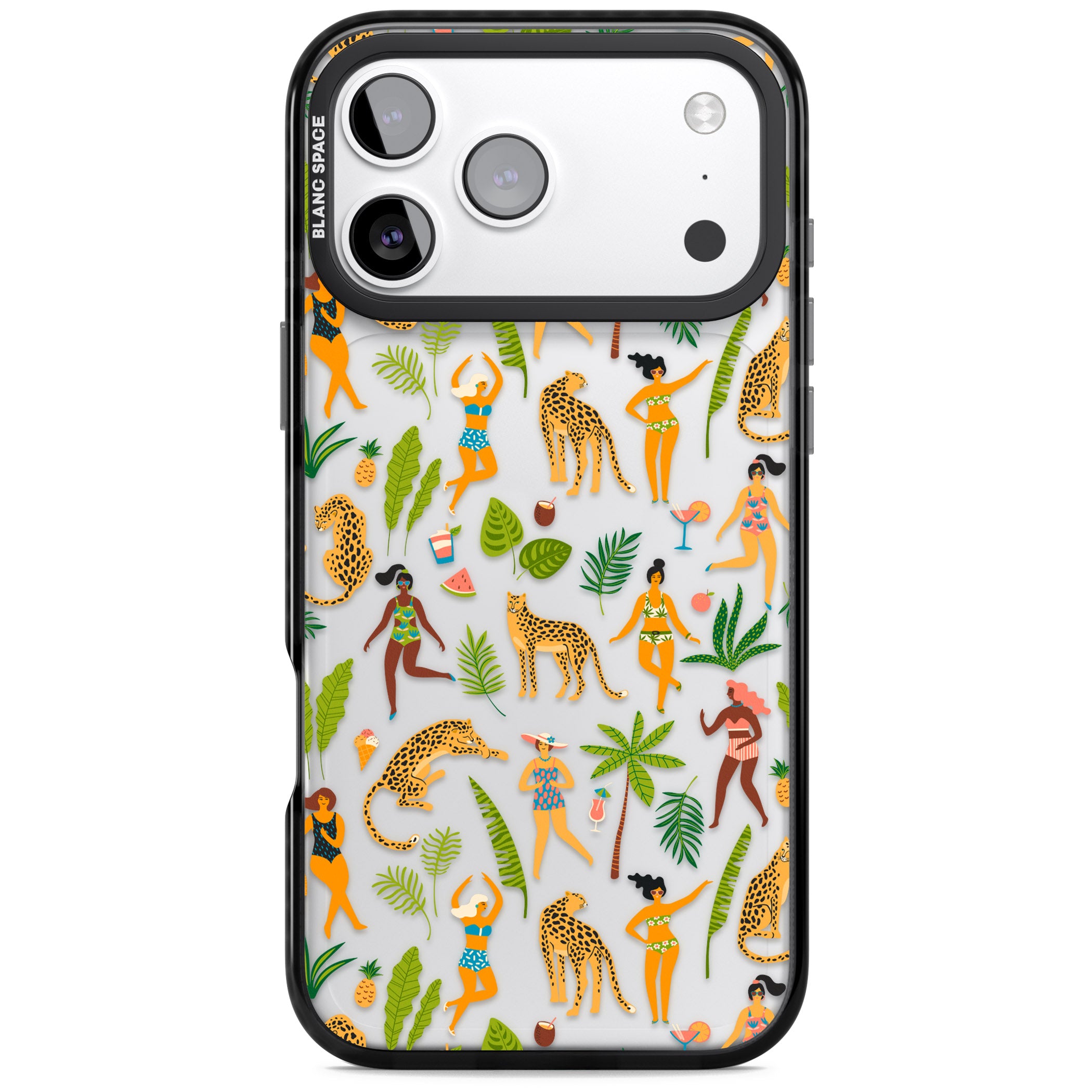 Tropical Party Vibes iPhone 17 Pro Impact Black Phone Case
