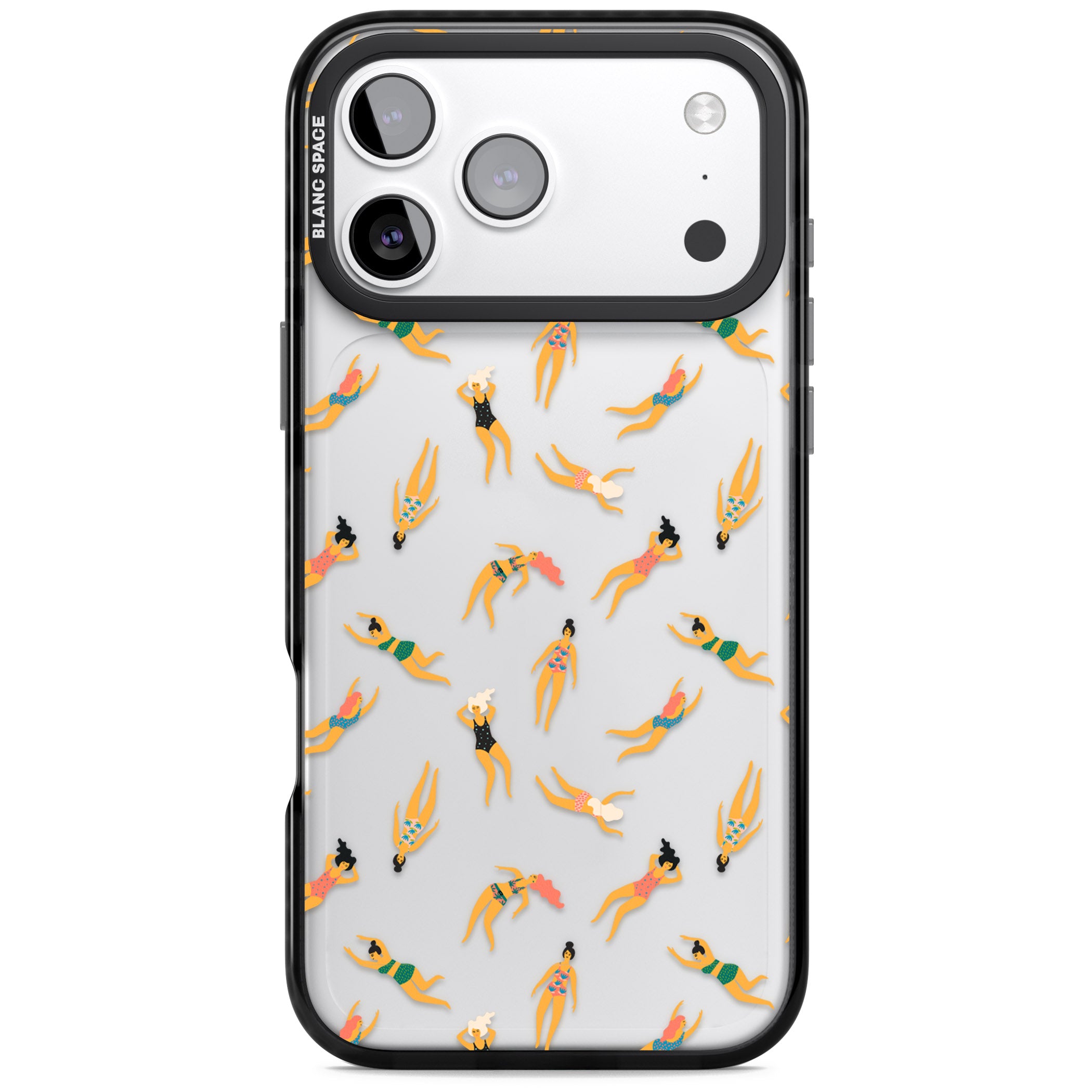 Poolside Pattern iPhone 17 Pro Impact Black Phone Case