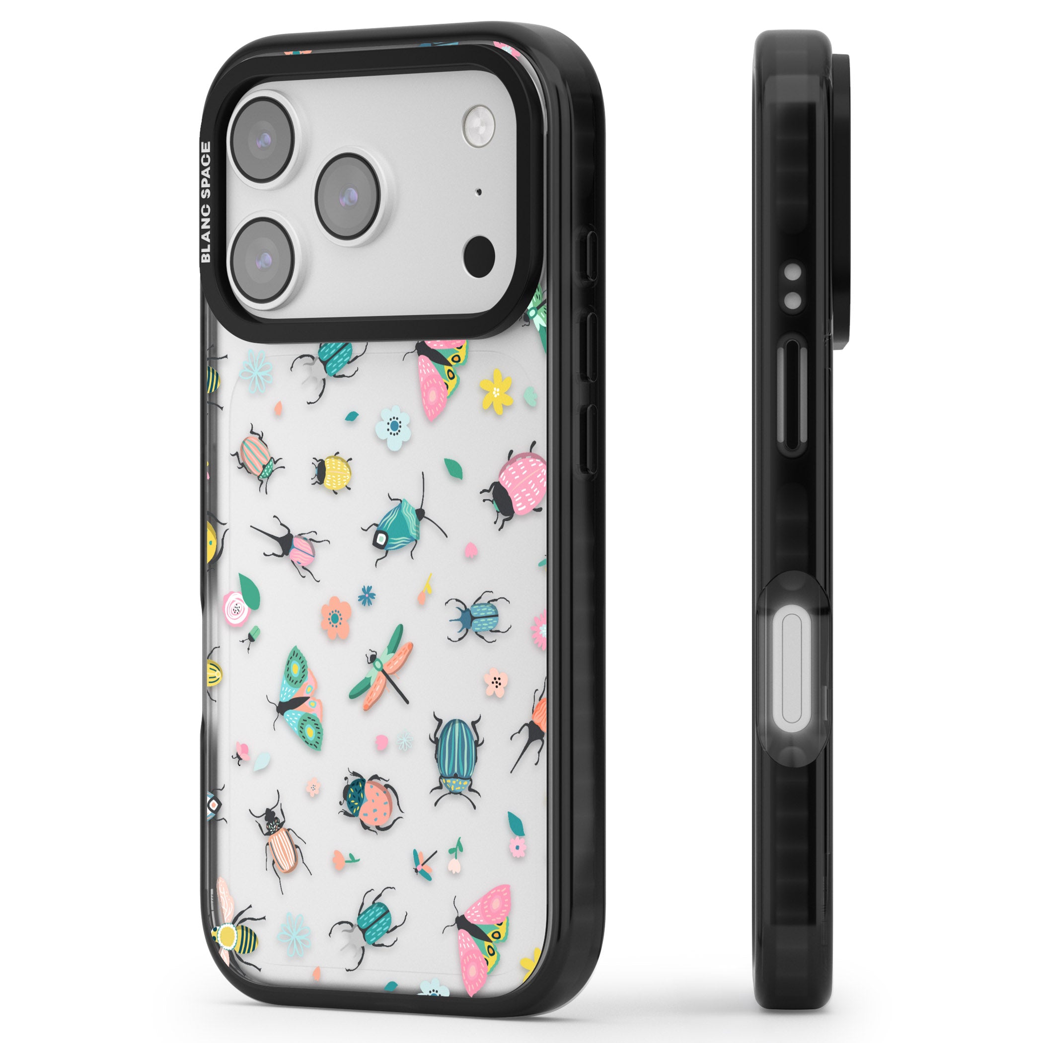 Playful Bug Life iPhone 17 Pro Impact Black Phone Case Side Profile