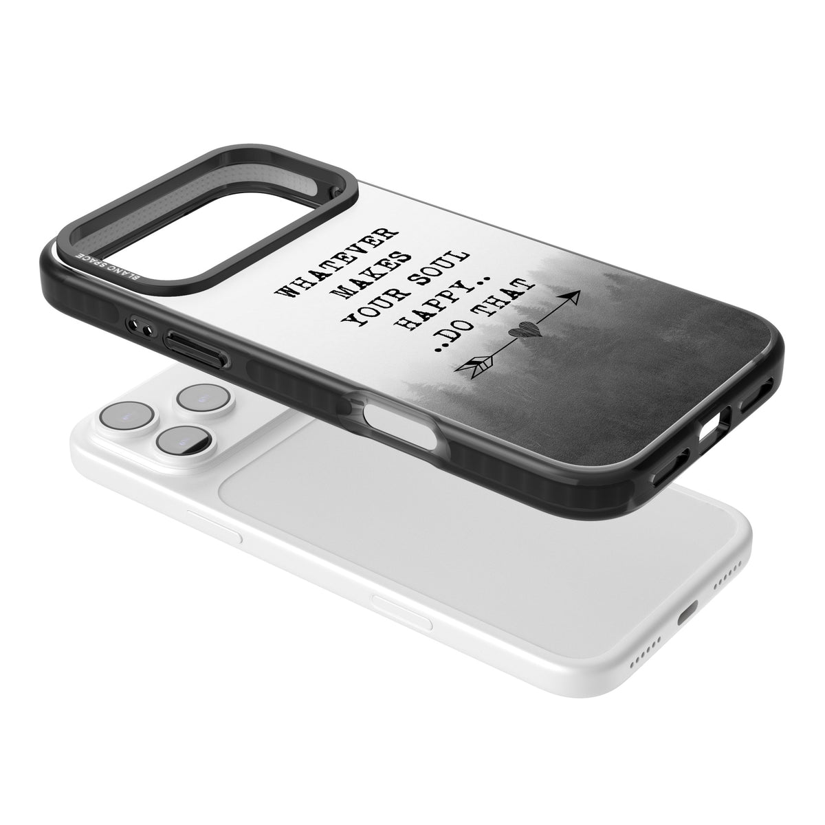 Whatever Makes Your Soul Quote iPhone 17 Pro Max Impact Black Phone Case angled