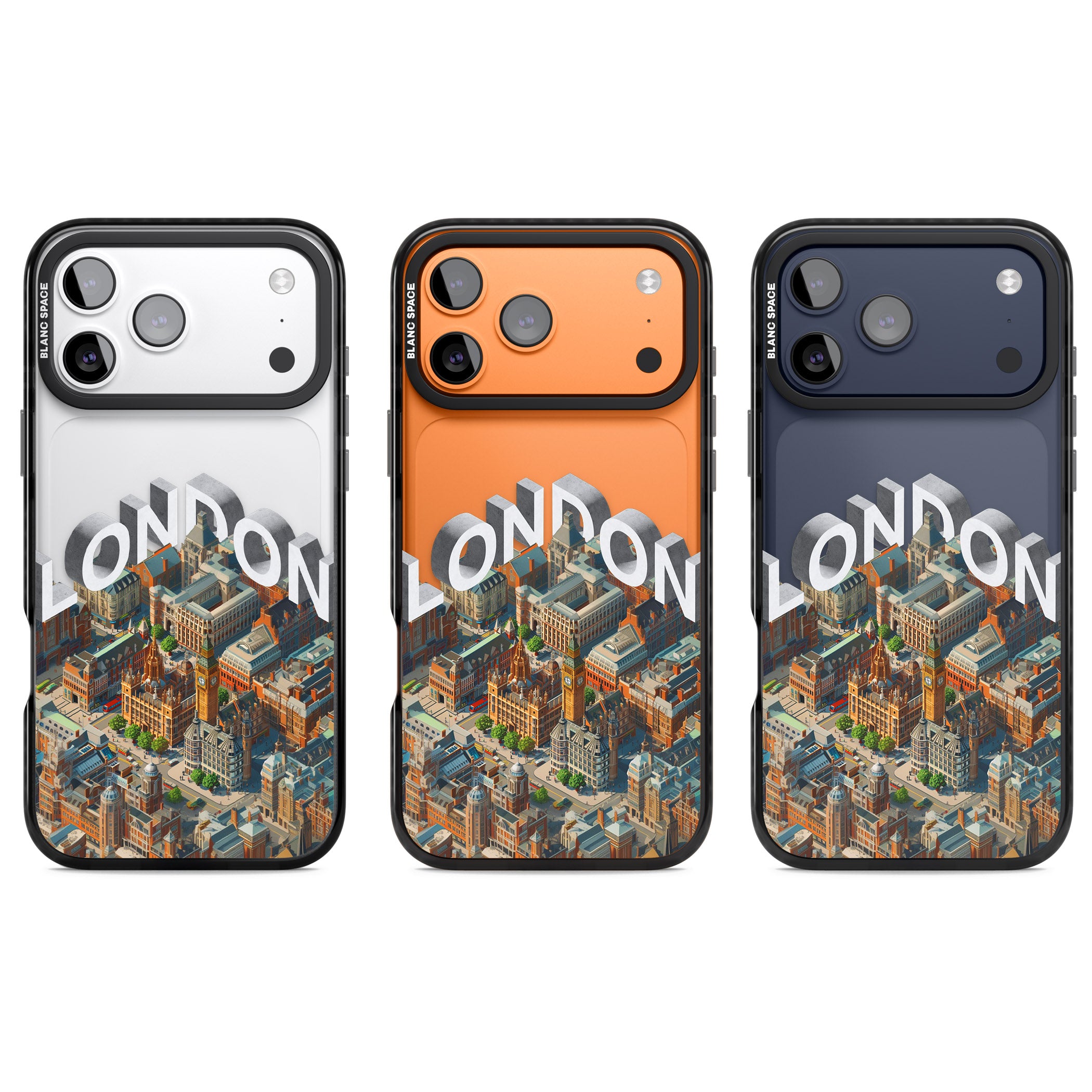 London iPhone 17 Pro Impact Black Phone Case APT Impact Protection