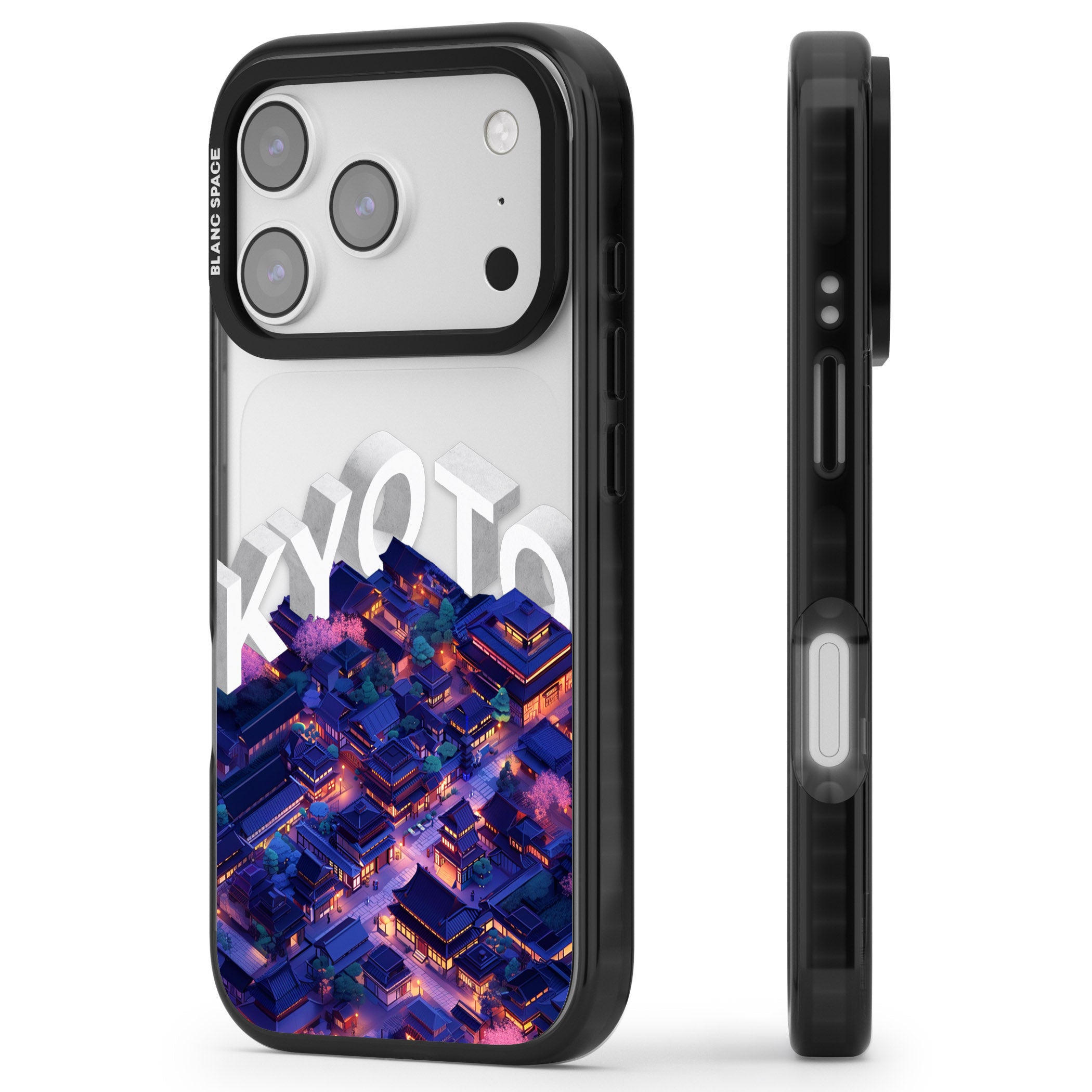 Kyoto iPhone 17 Pro Impact Black Phone Case Side Profile
