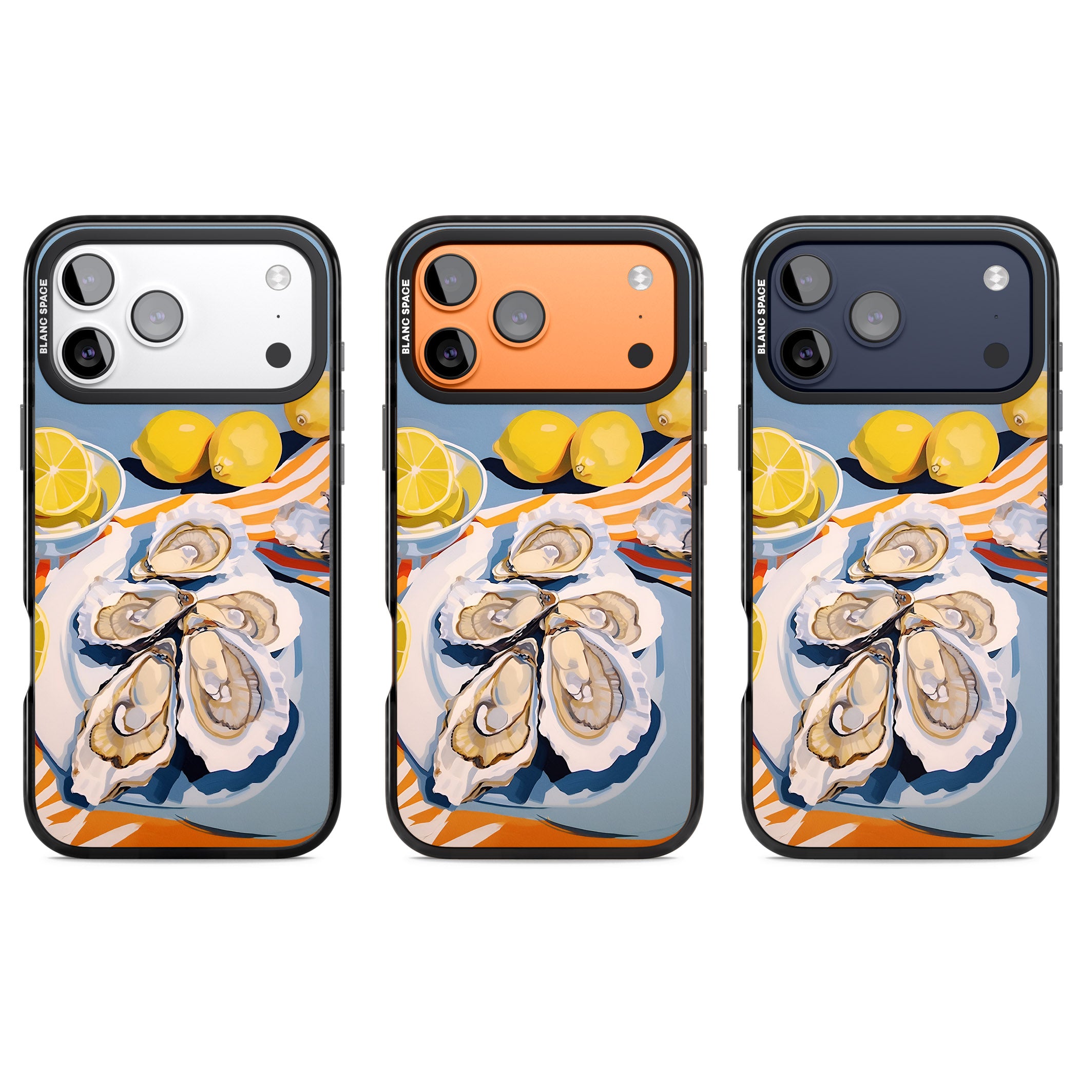 Fresh Oysters & Lemons iPhone 17 Pro Impact Black Phone Case APT Impact Protection