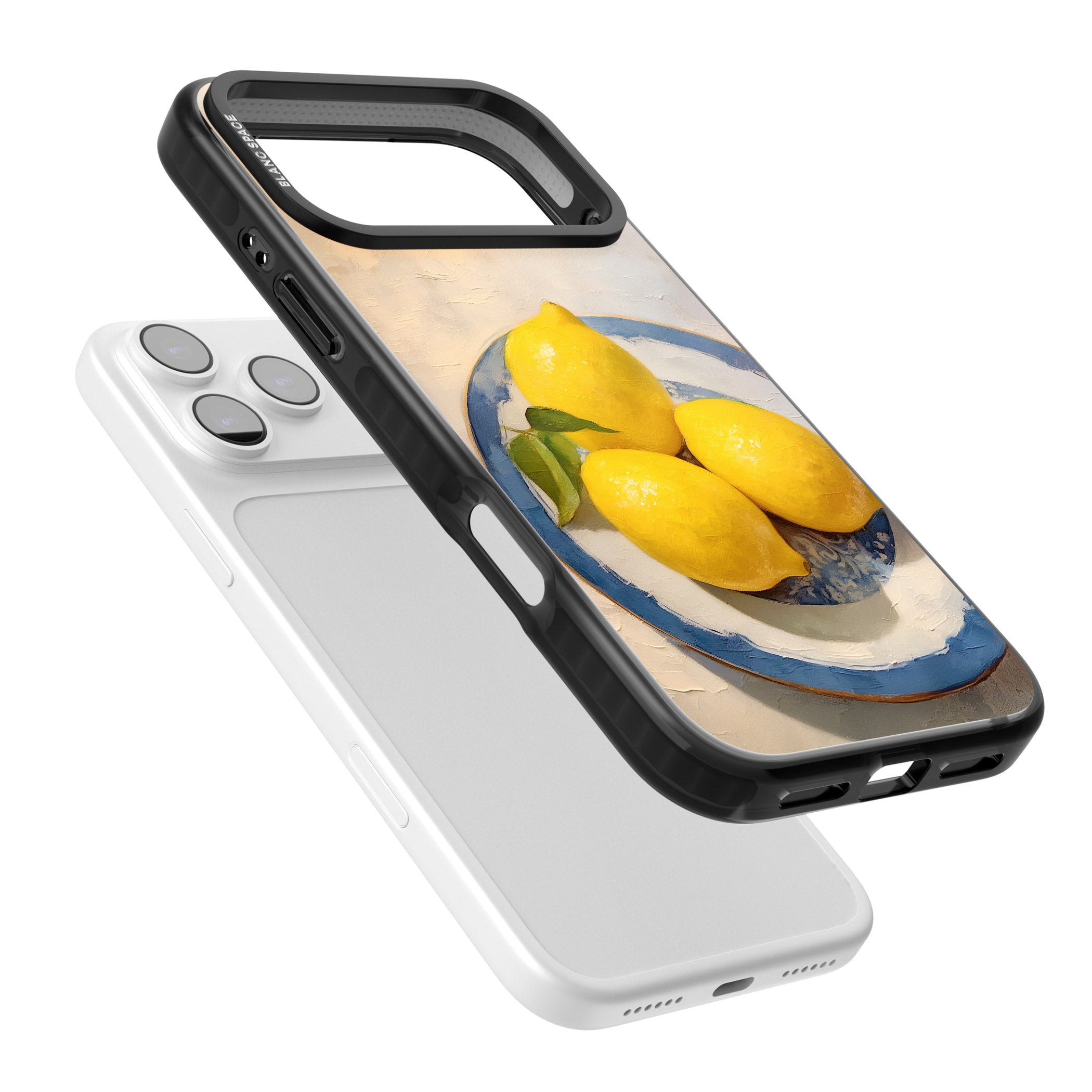Lemons on Porcelain iPhone 17 Pro Impact Black Phone Case Colours