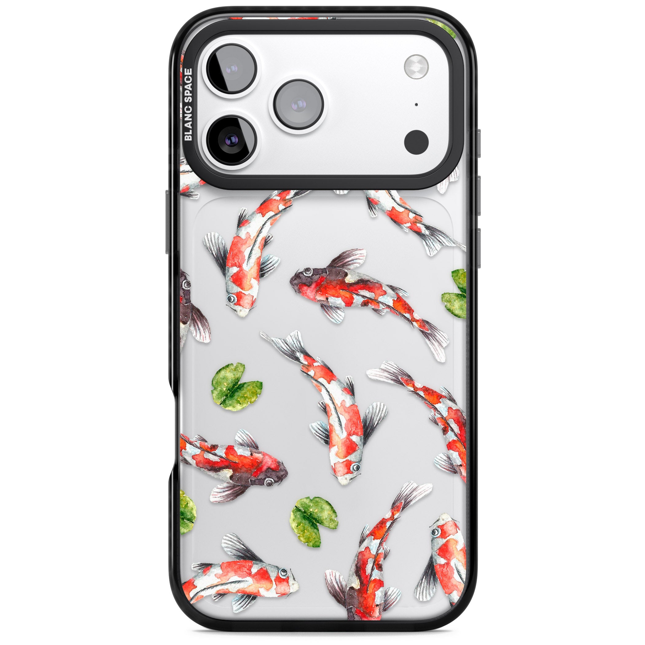 Koi Fish Watercolour iPhone 17 Pro Impact Black Phone Case