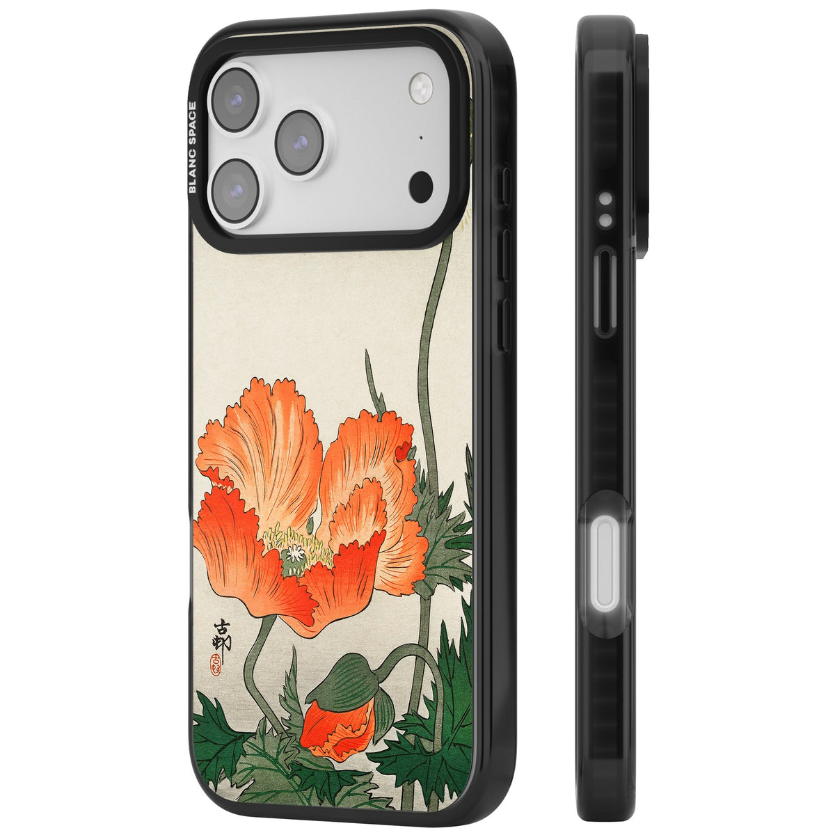 Birds And Plants By Ohara Koson iPhone 17 Pro Max Impact Black Phone Case side