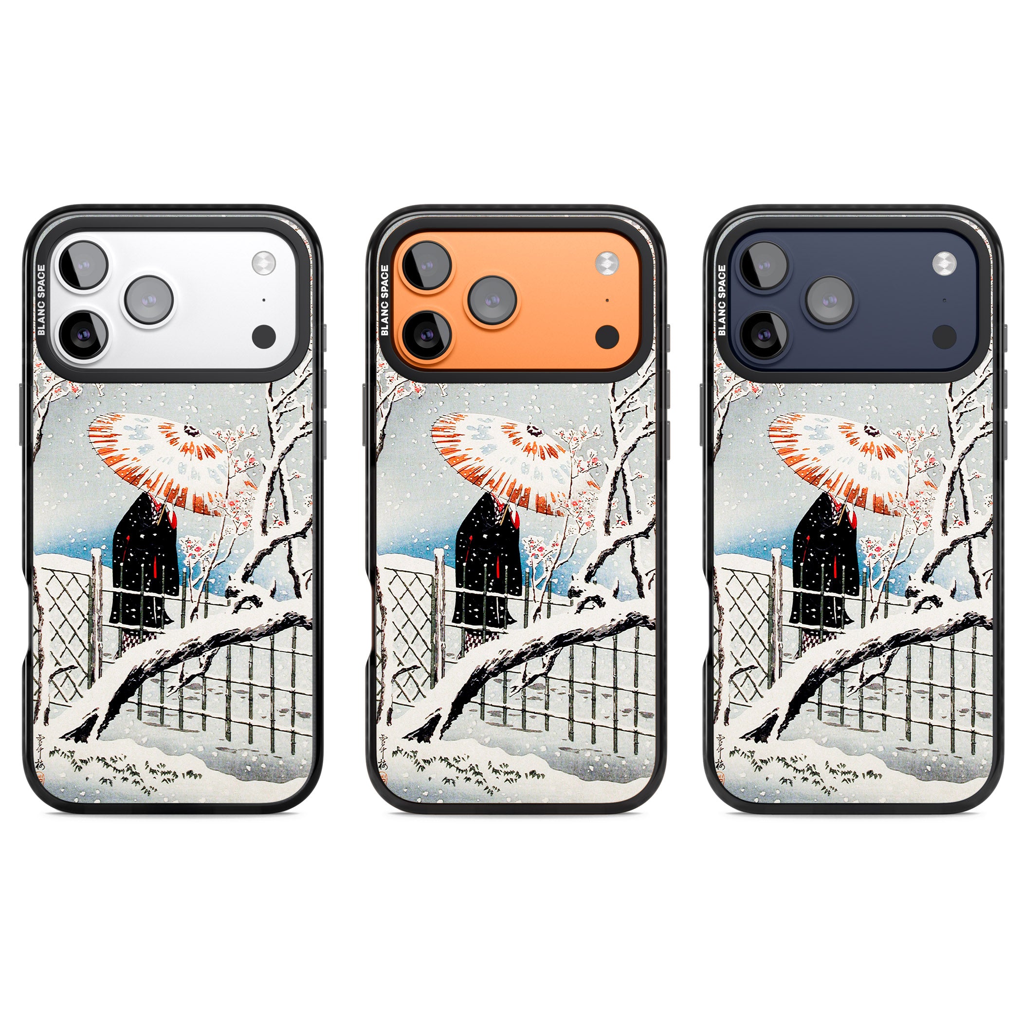 Plum Tree In Snow By Hiroaki Takahashi iPhone 17 Pro Impact Black Phone Case APT Impact Protection