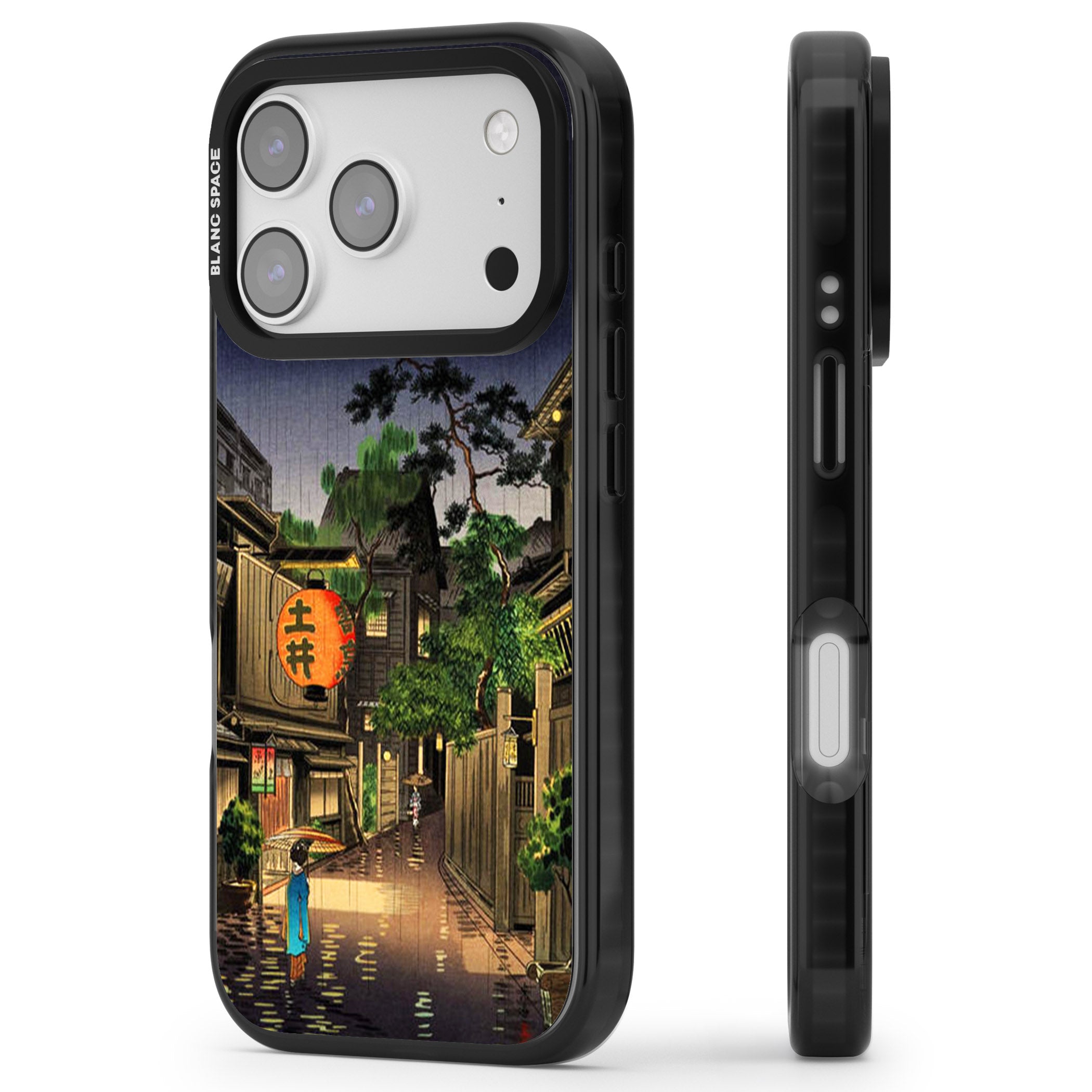 Evening In Ushigome iPhone 17 Pro Impact Black Phone Case Side Profile