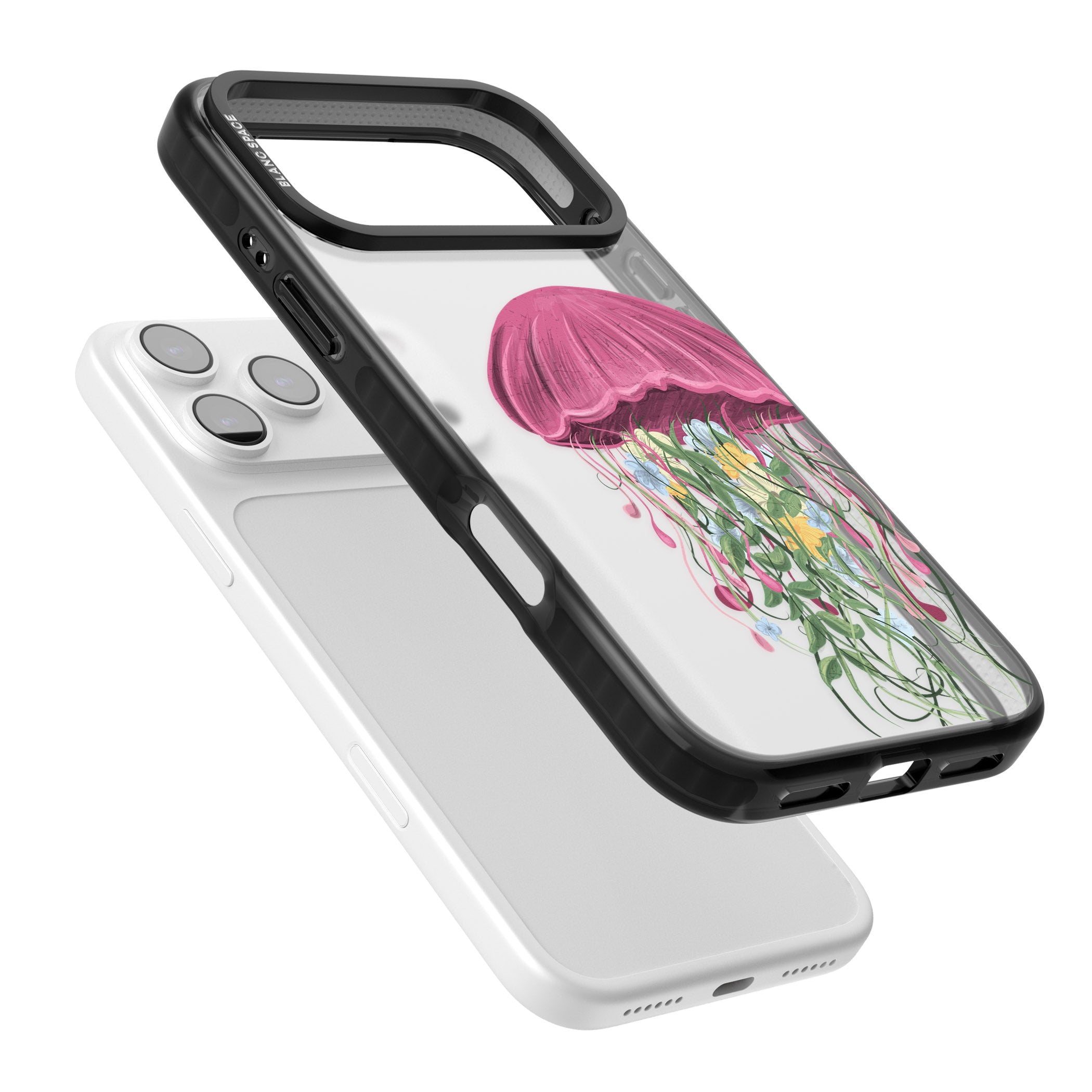 Botanical Jellyfish iPhone 17 Pro Impact Black Phone Case Colours