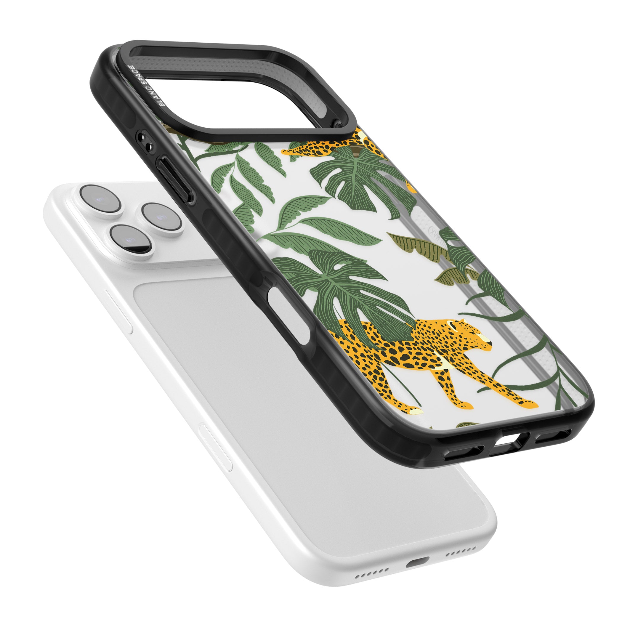 Jungle Cat Pattern iPhone 17 Pro Impact Black Phone Case Colours