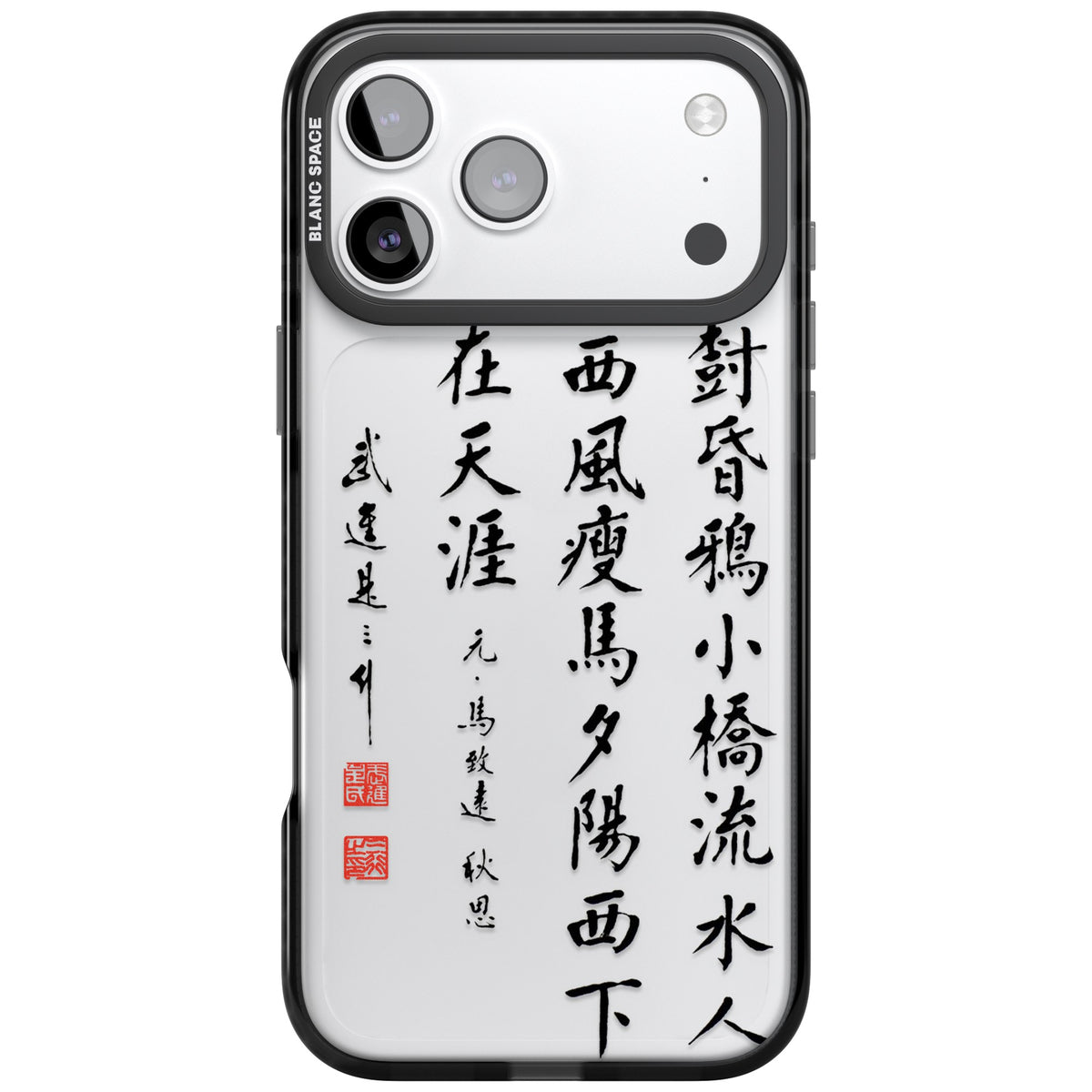 Japanese Kanji Script iPhone 17 Pro Max Impact Black Phone Case front