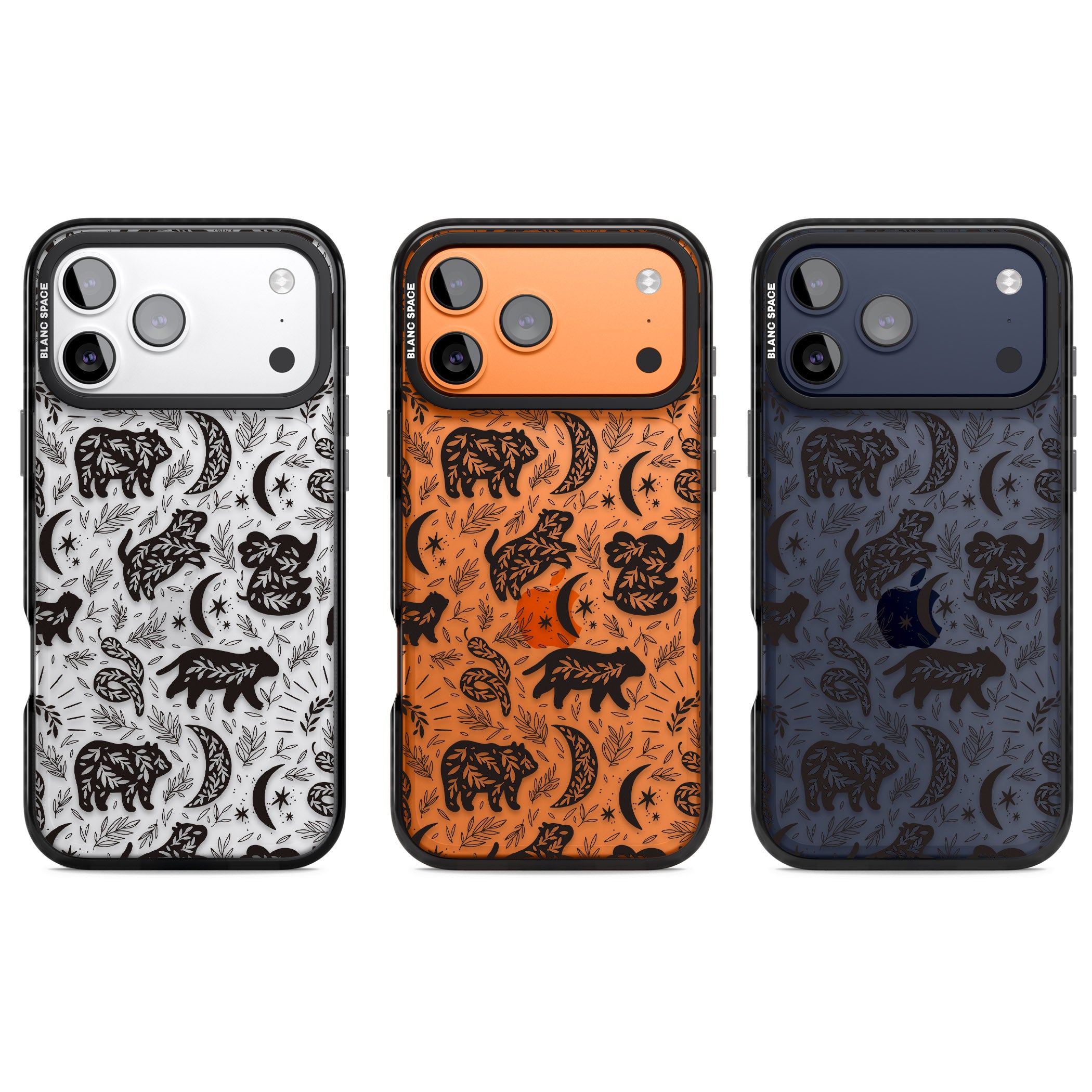 Midnight Forest Animals iPhone 17 Pro Impact Black Phone Case APT Impact Protection