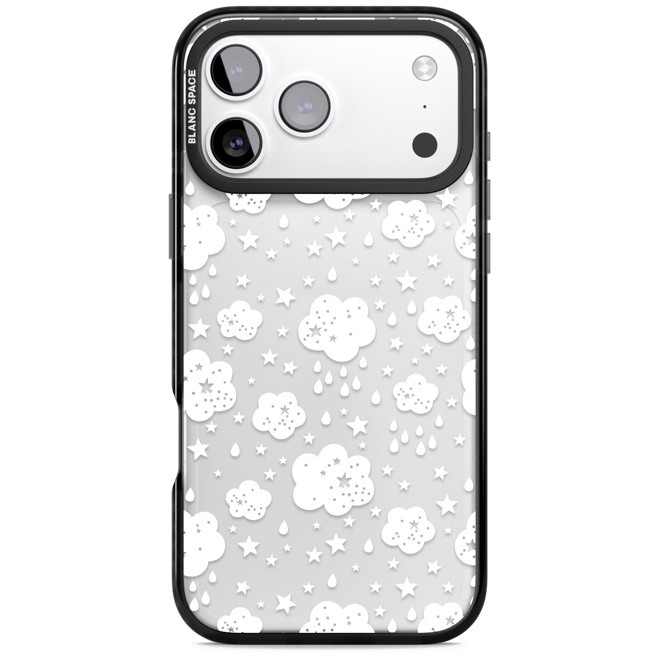 Starry Rain Clouds iPhone 17 Pro Impact Black Phone Case