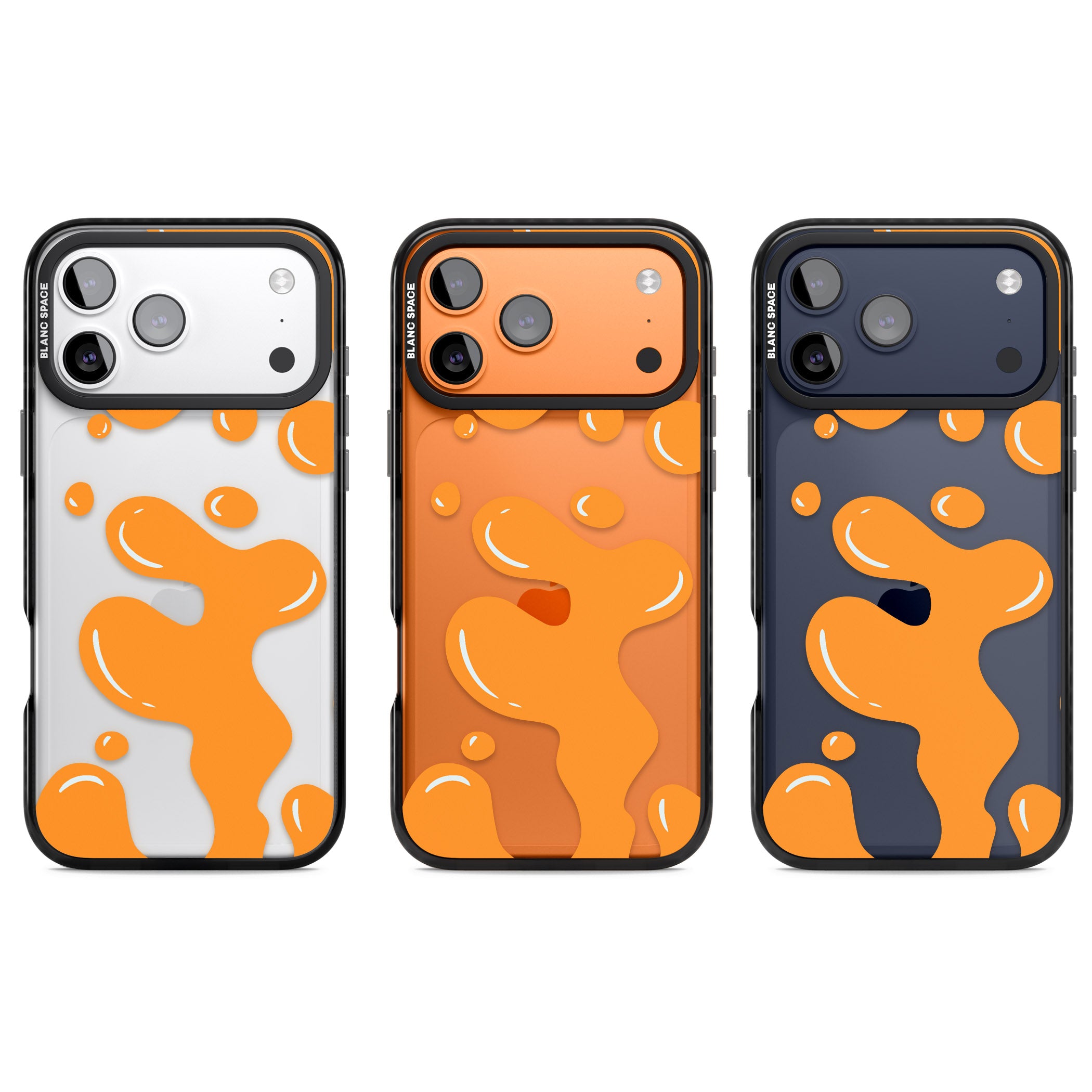 Orange Lava Lamp iPhone 17 Pro Impact Black Phone Case APT Impact Protection