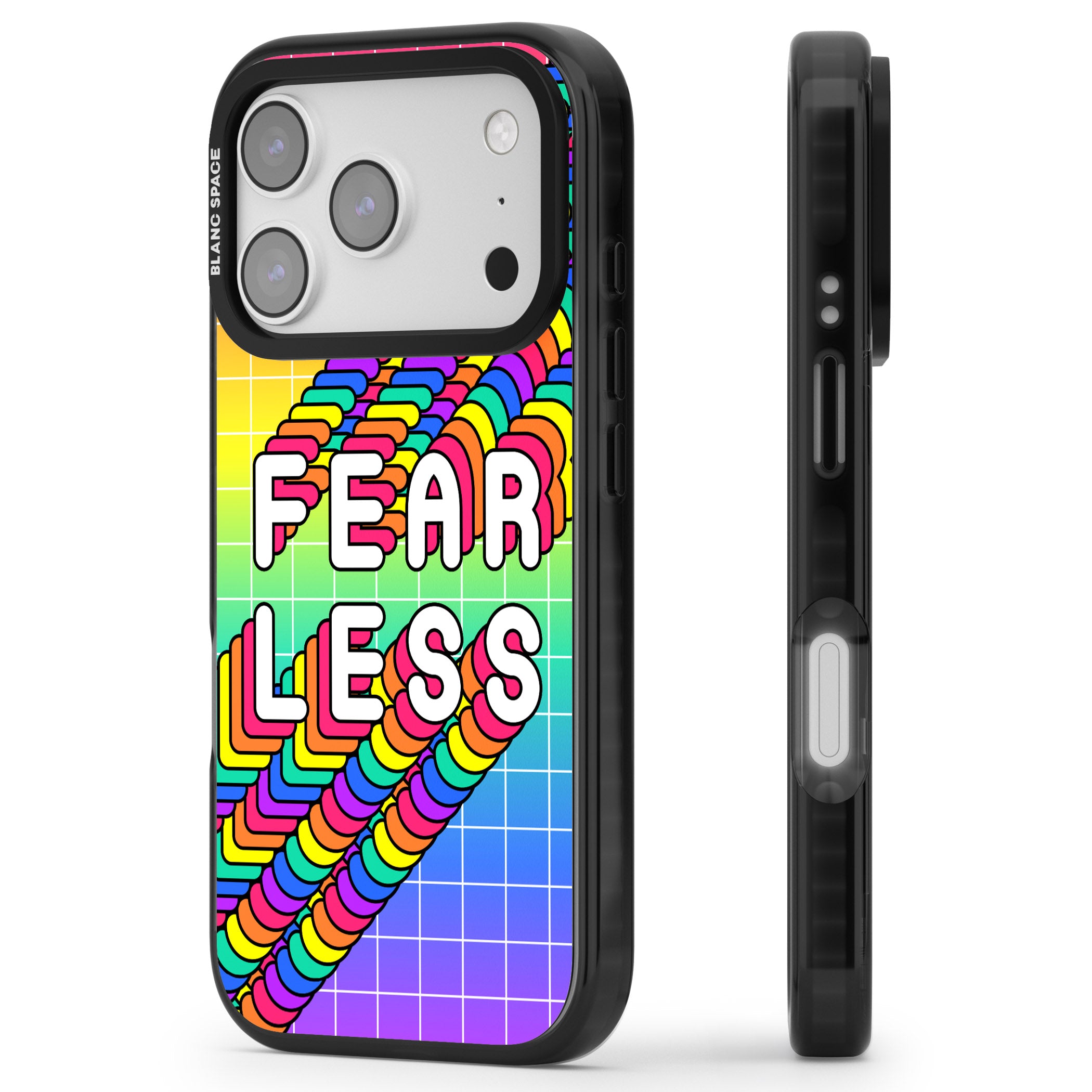 Fearless iPhone 17 Pro Impact Black Phone Case Side Profile