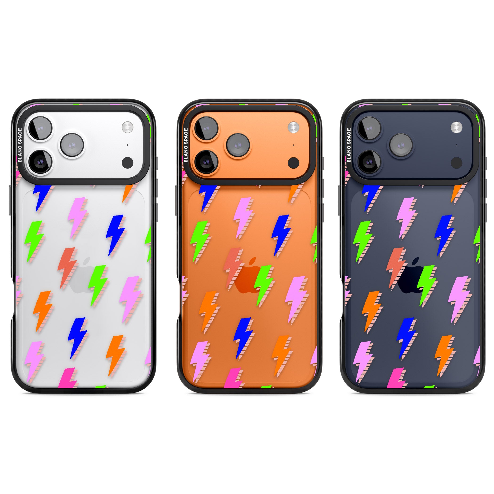 Rainbow Pop Lightning iPhone 17 Pro Impact Black Phone Case APT Impact Protection