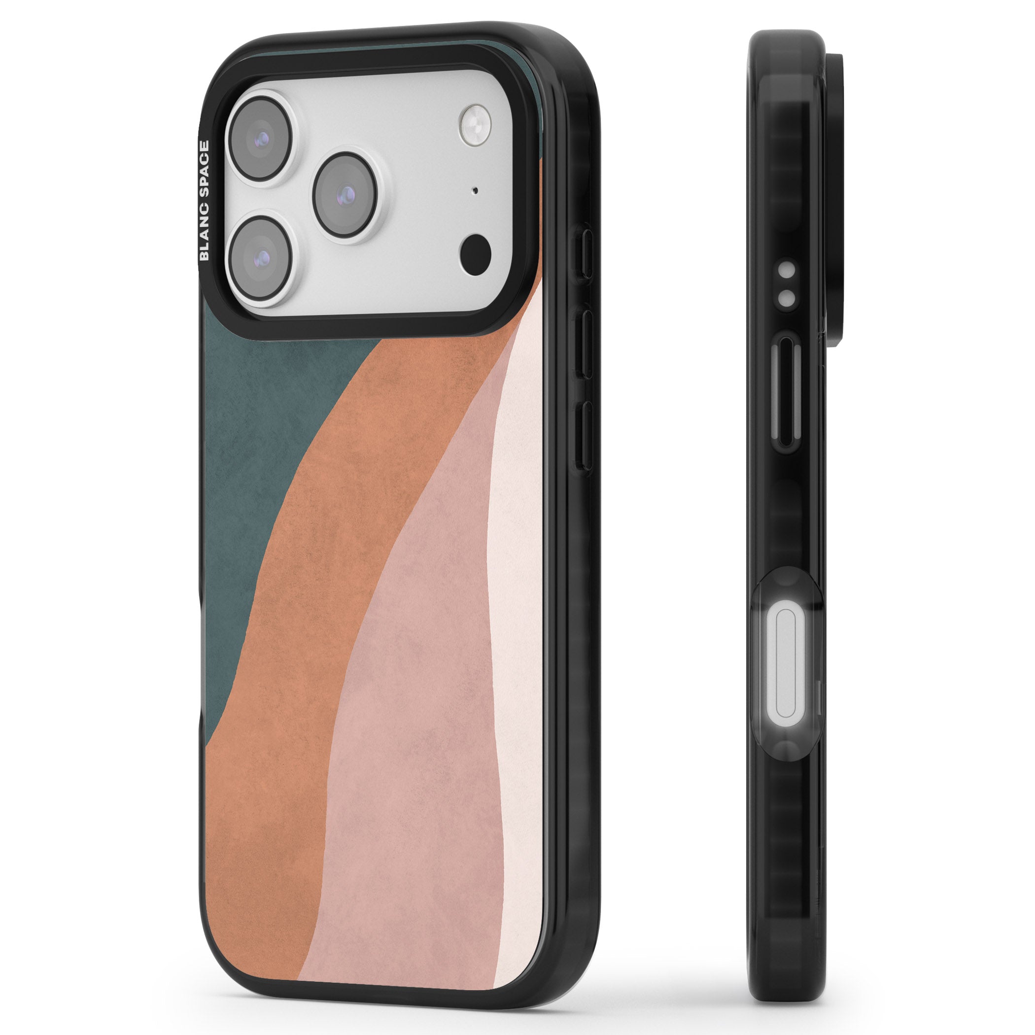 Earthwave Abstract iPhone 17 Pro Impact Pro Black Phone Case Side Profile