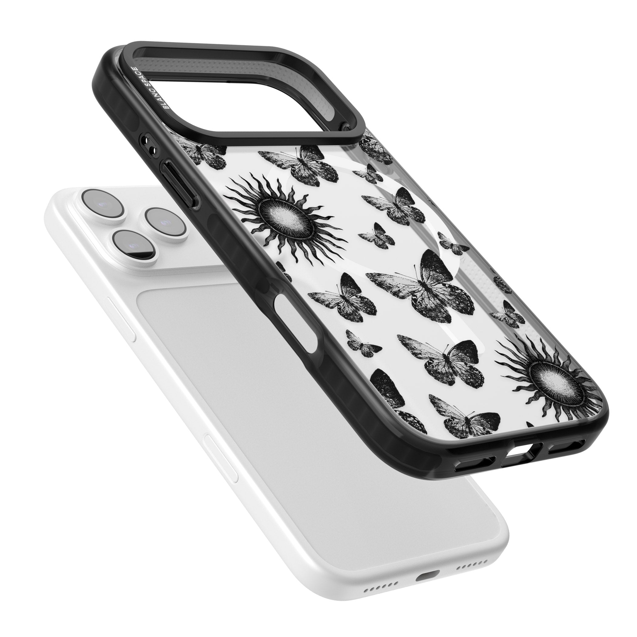 Butterflies Suns iPhone 17 Pro Impact Pro Black Phone Case Colours