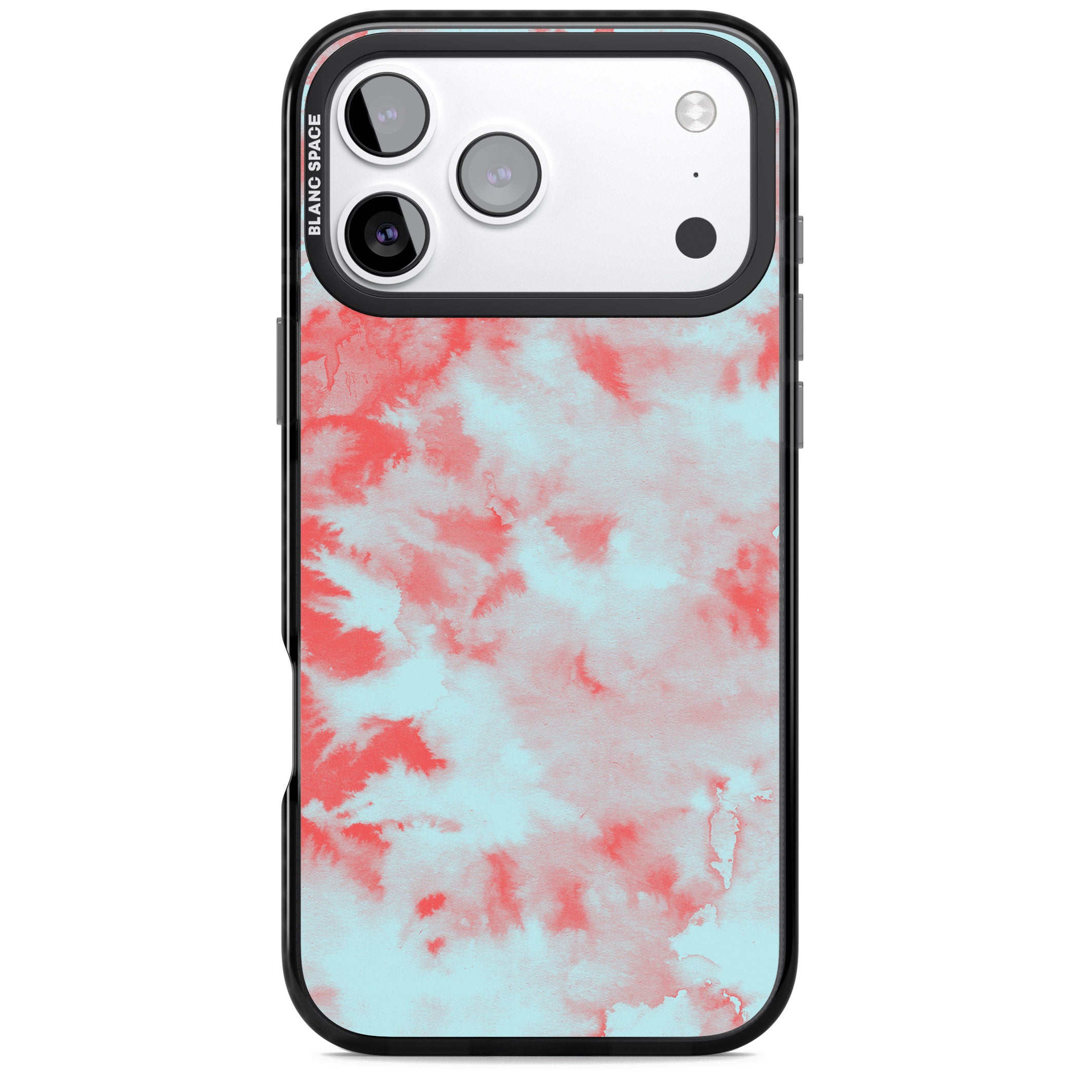 Red & Blue Acid Cloud iPhone 17 Pro Impact Pro Black Phone Case