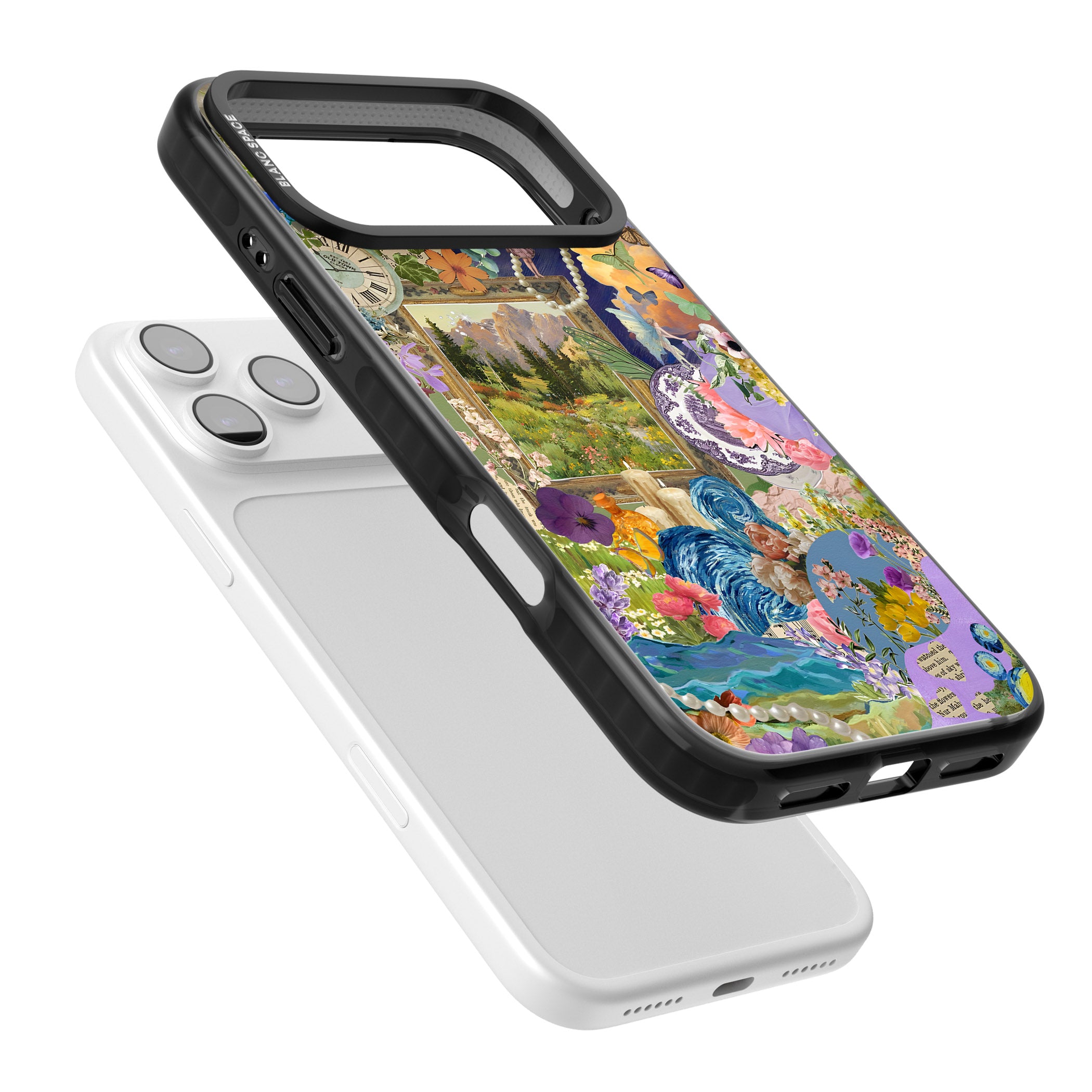 Vibrant Whimsy Collage iPhone 17 Pro Impact Pro Black Phone Case Colours