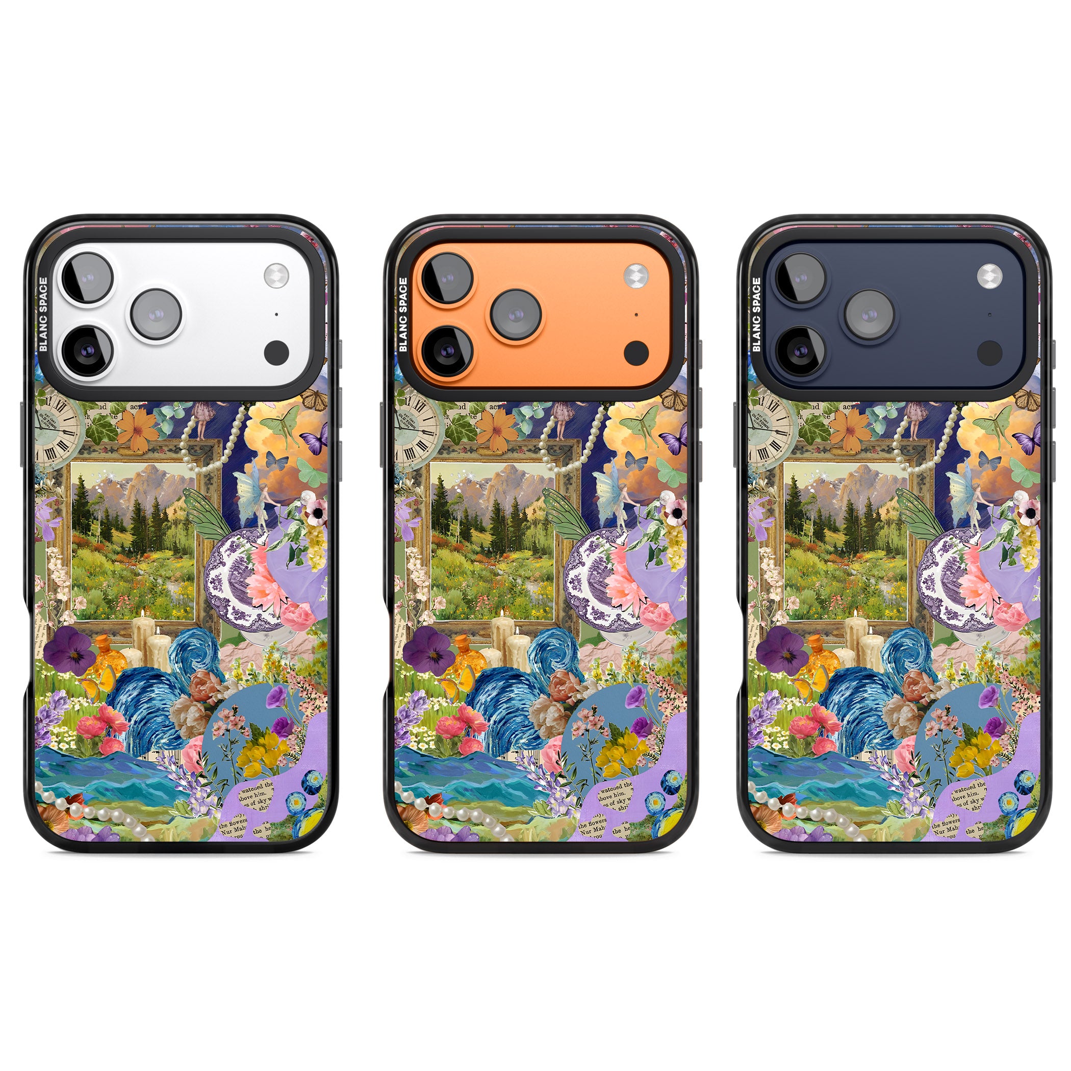 Vibrant Whimsy Collage iPhone 17 Pro Impact Pro Black Phone Case APT Impact Protection