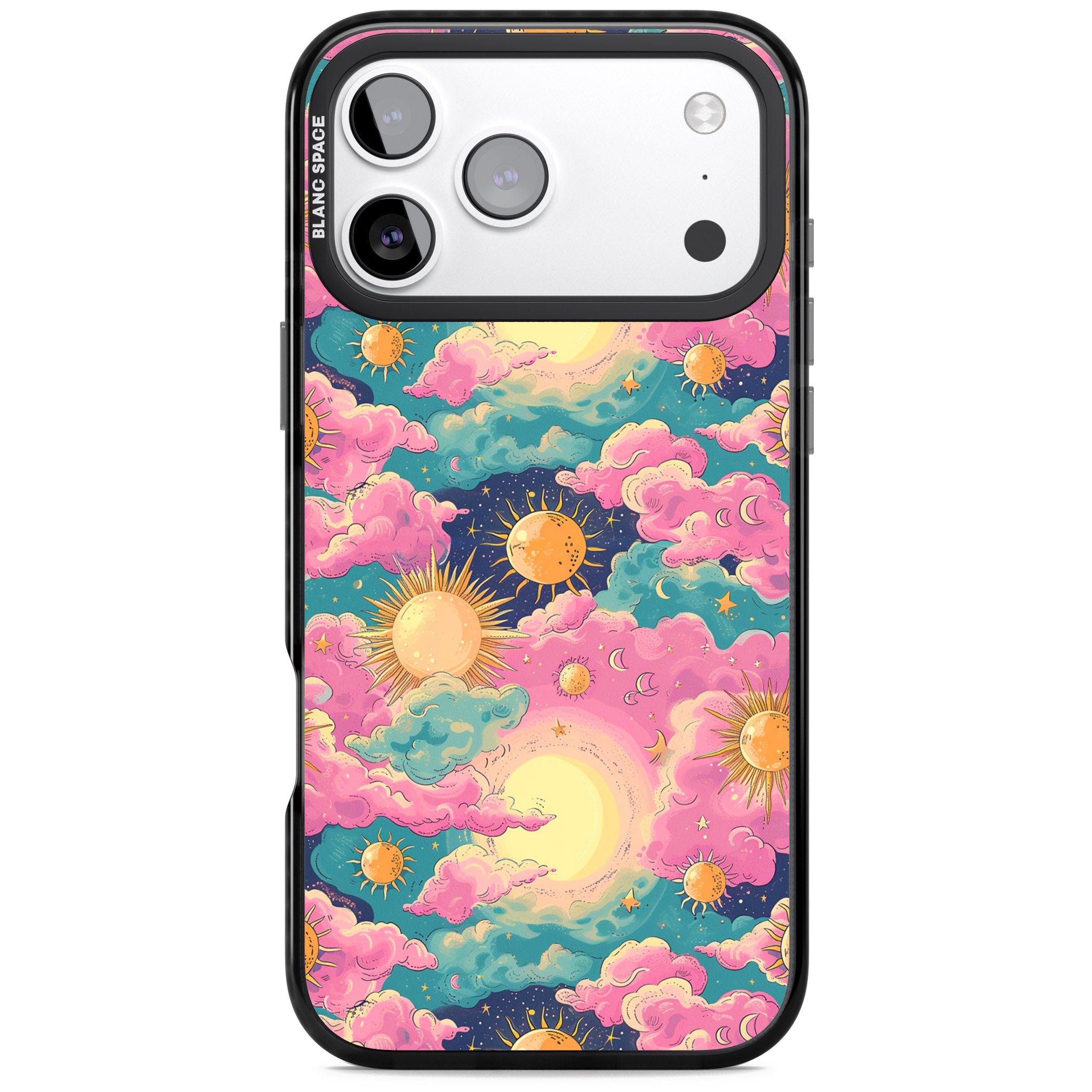Starlight Clouds iPhone 17 Pro Impact Pro Black Phone Case