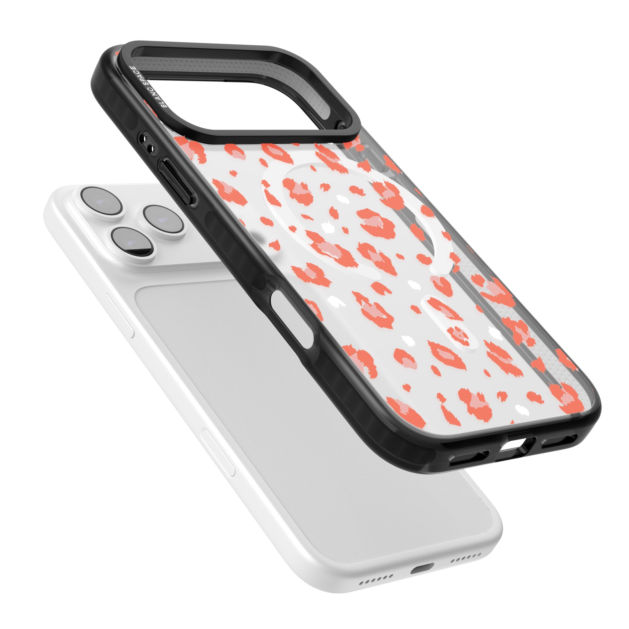 Two Colour Jaguar Transparent Animal Print iPhone 17 Pro Impact Pro Black Phone Case Colours