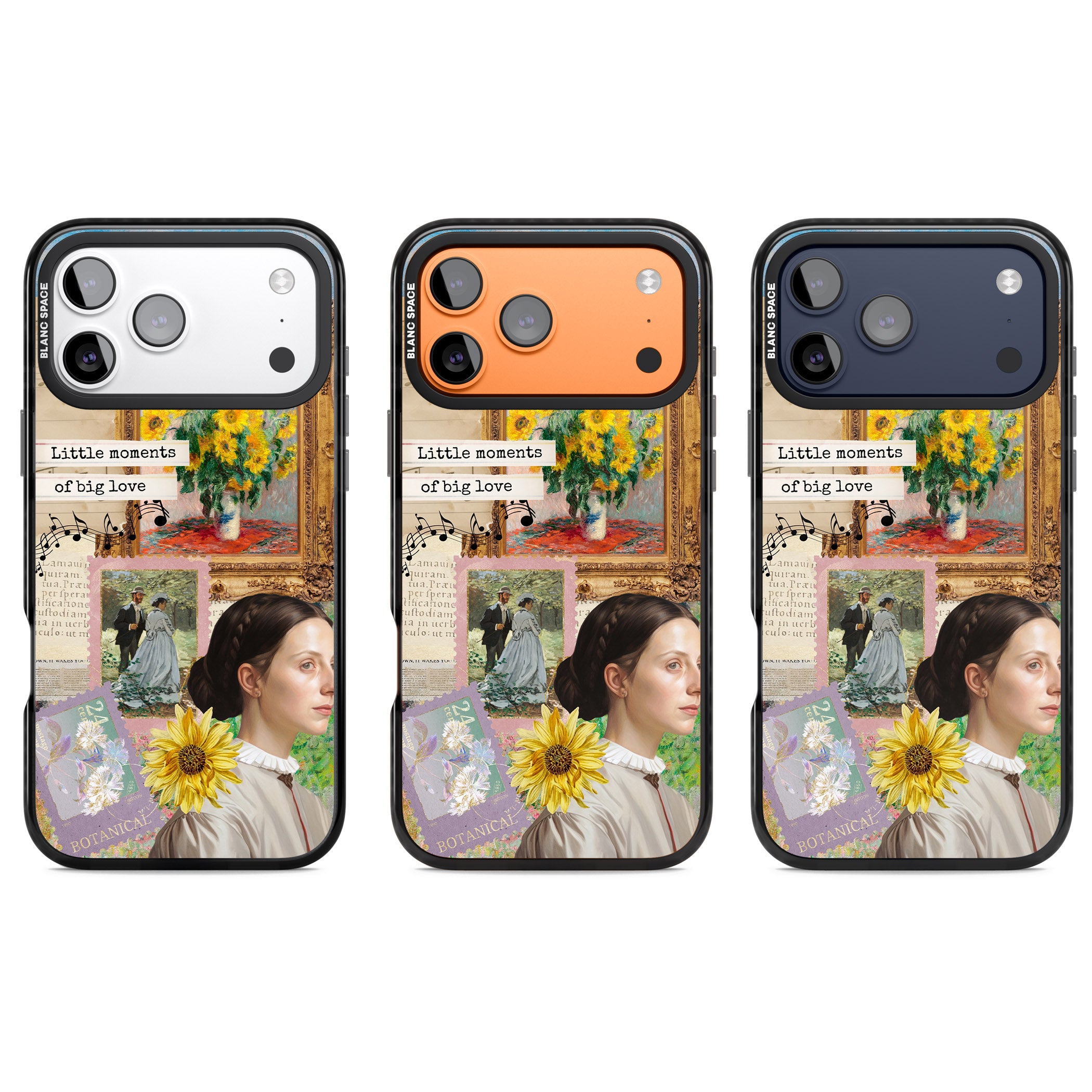 Monet 'Little Moments' Collage iPhone 17 Pro Impact Pro Black Phone Case APT Impact Protection