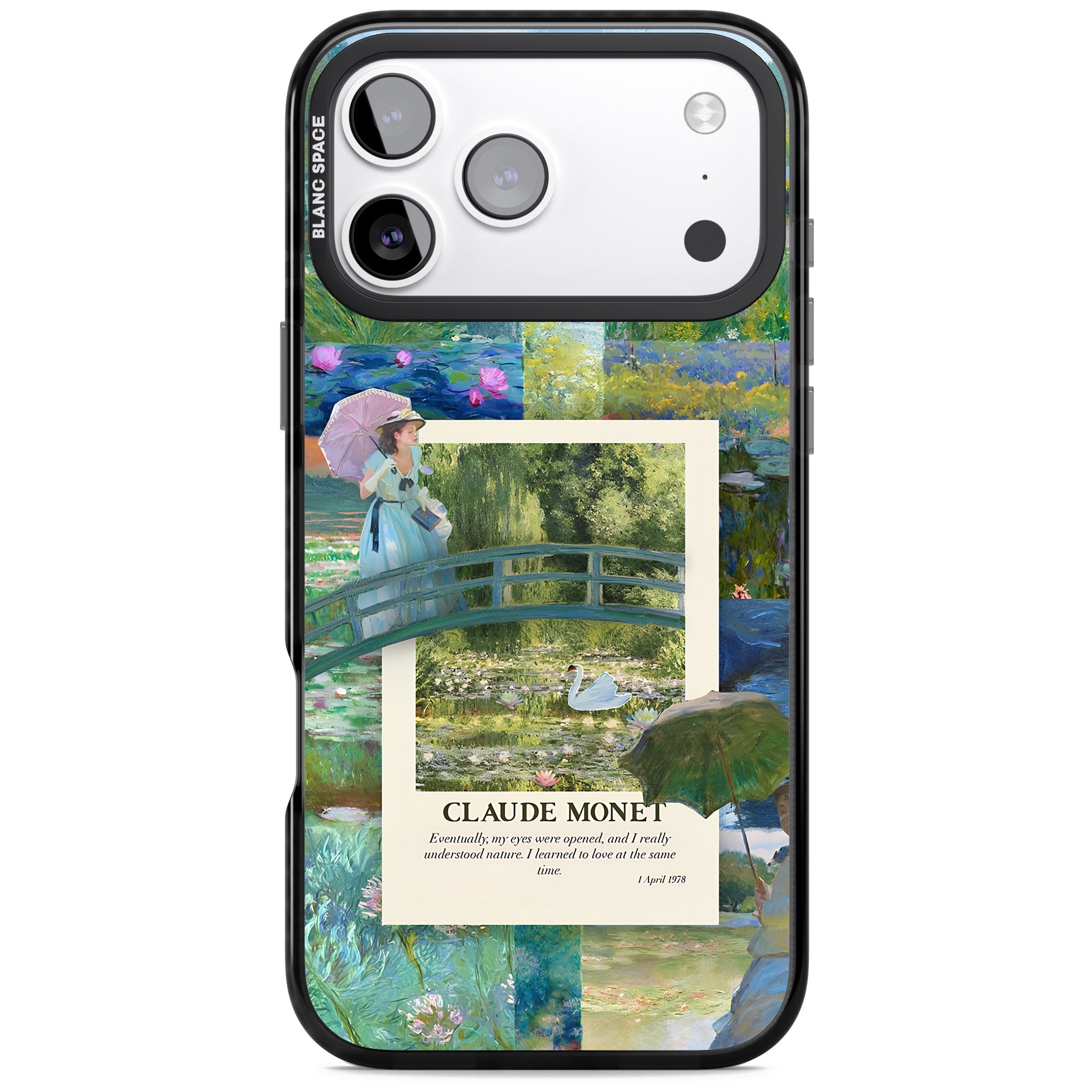 Monet Gardens iPhone 17 Pro Impact Pro Black Phone Case