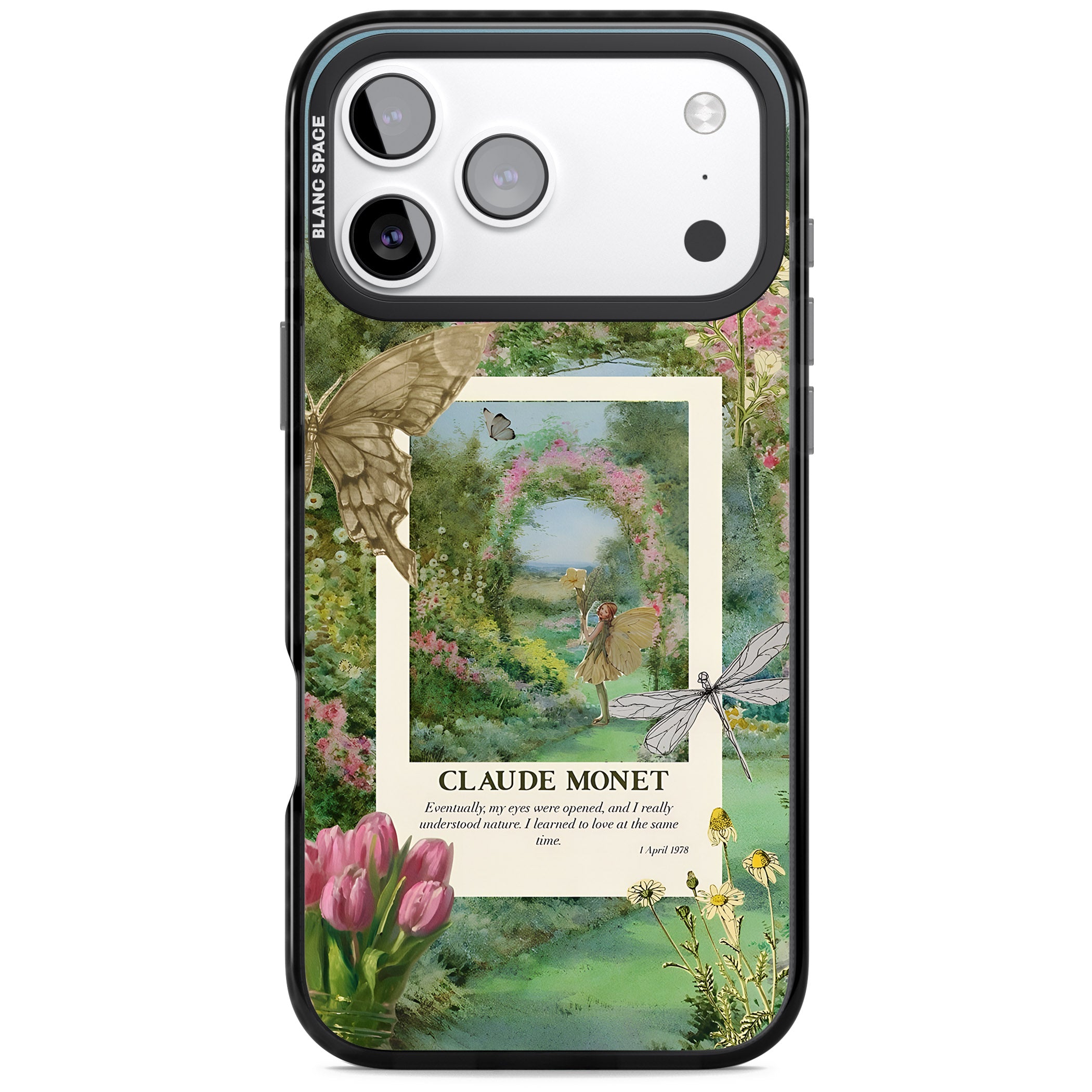 Monet Fairy Garden iPhone 17 Pro Impact Pro Black Phone Case