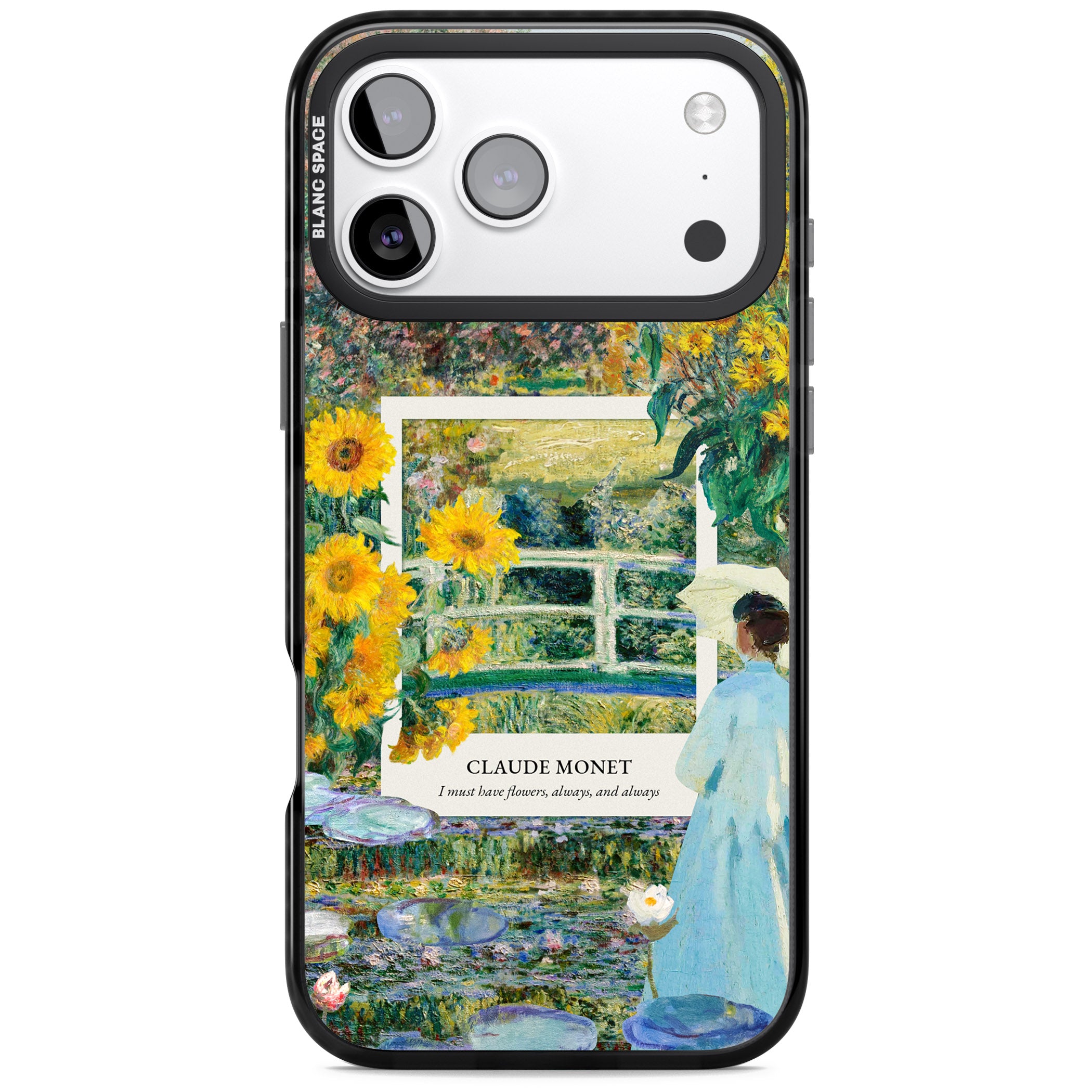 Monet Garden Bridge iPhone 17 Pro Impact Pro Black Phone Case