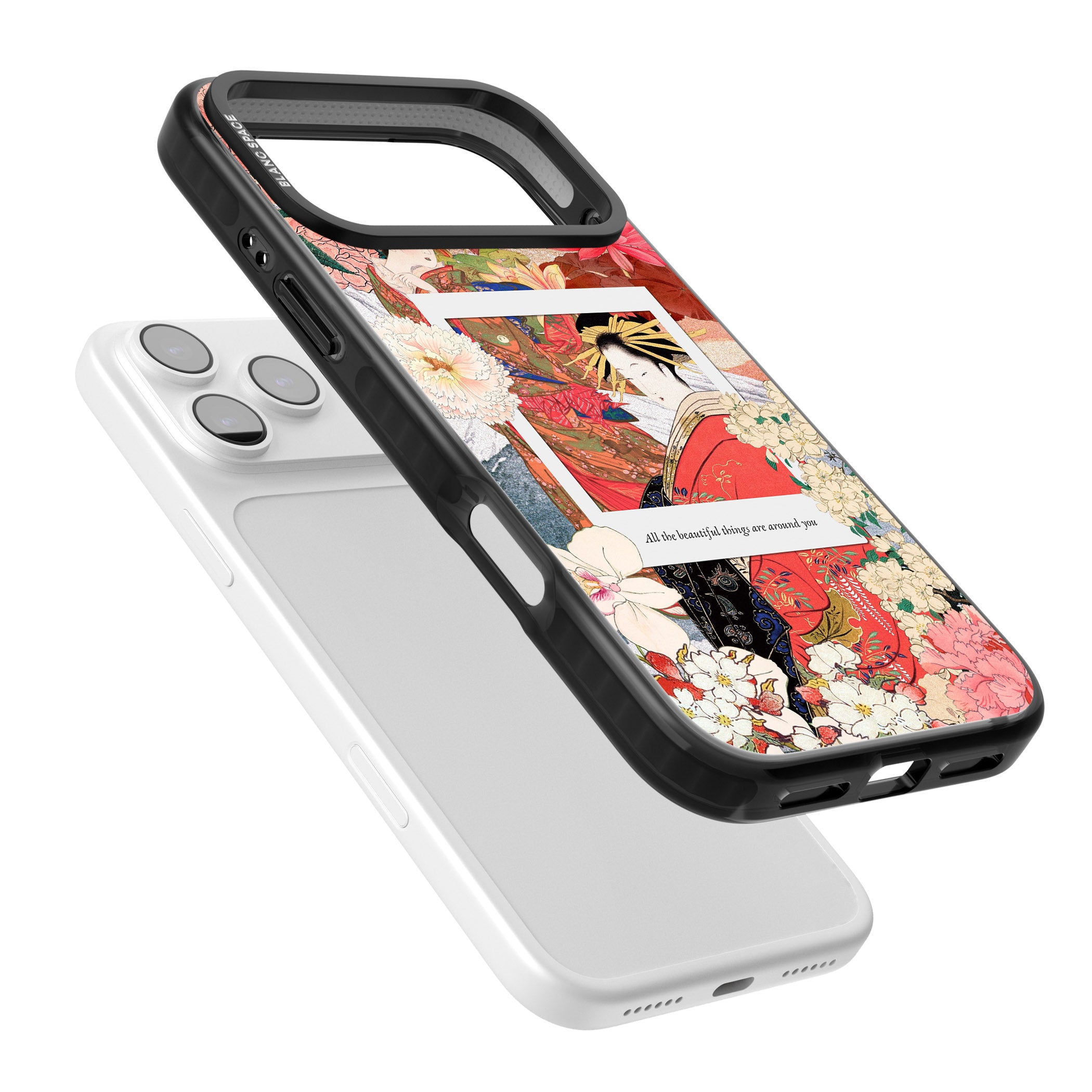 Woodblock Geisha iPhone 17 Pro Impact Pro Black Phone Case Colours